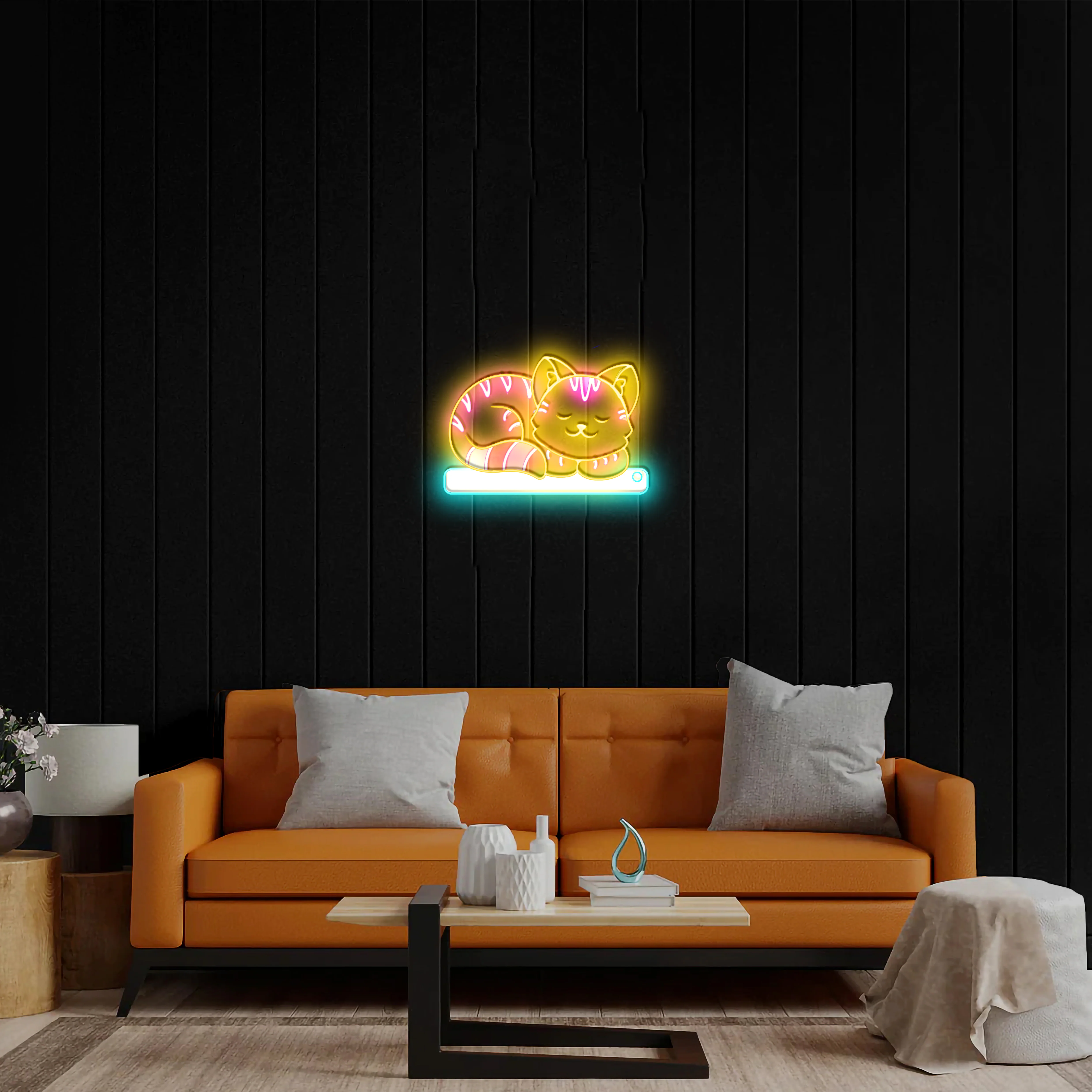 Cat On Xbox - Premium Neon Artwork