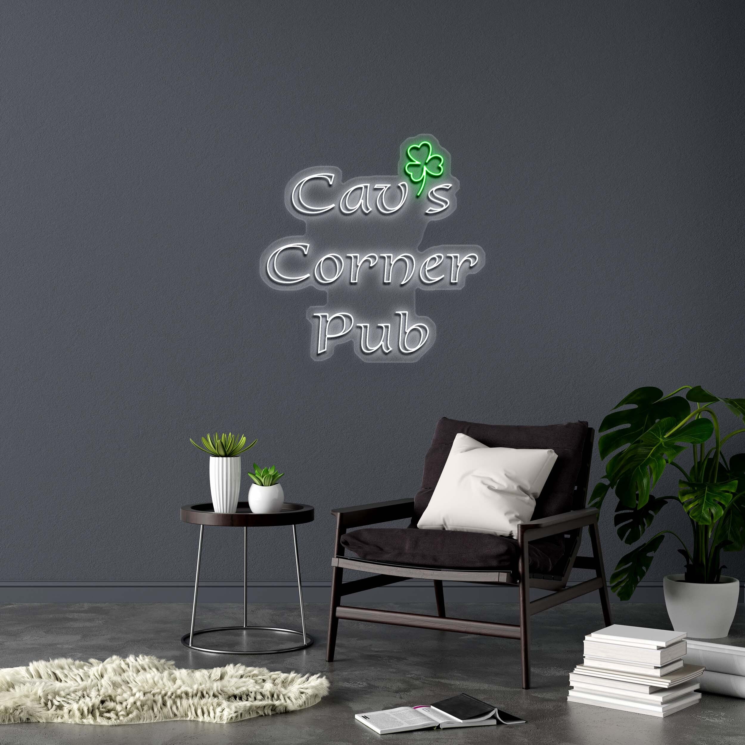 Cav’s Corner Pub (Dublin font) - Premium Neon Artwork