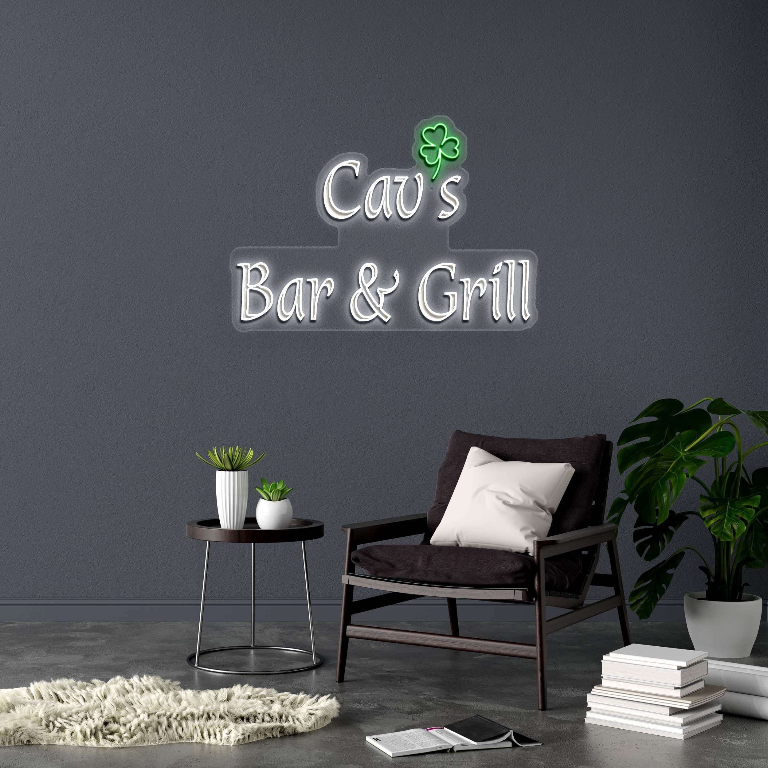 Cav's Bar & Grill (Dublin font) - Premium Neon Artwork