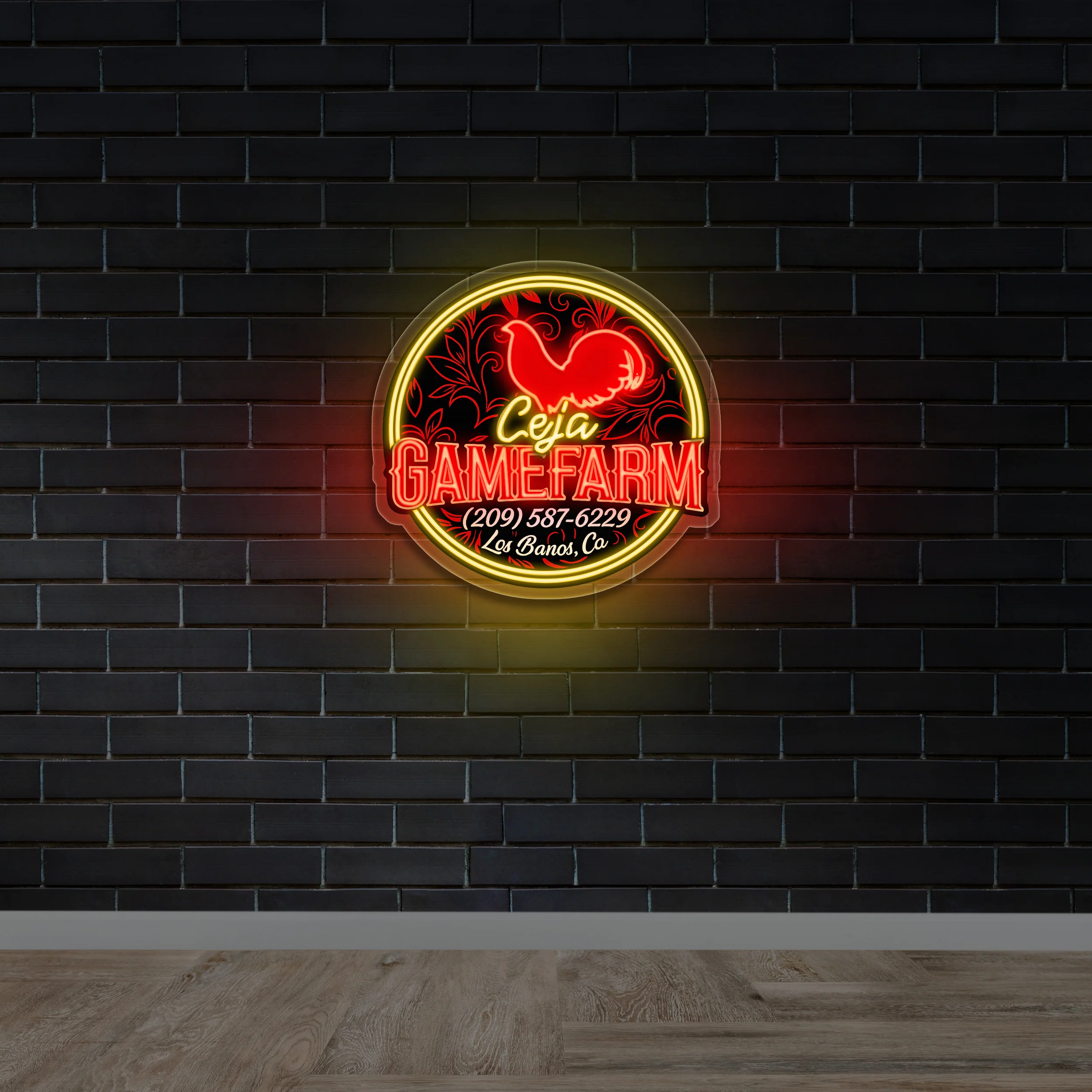 Ceja Gamefarm - Premium Neon Artwork