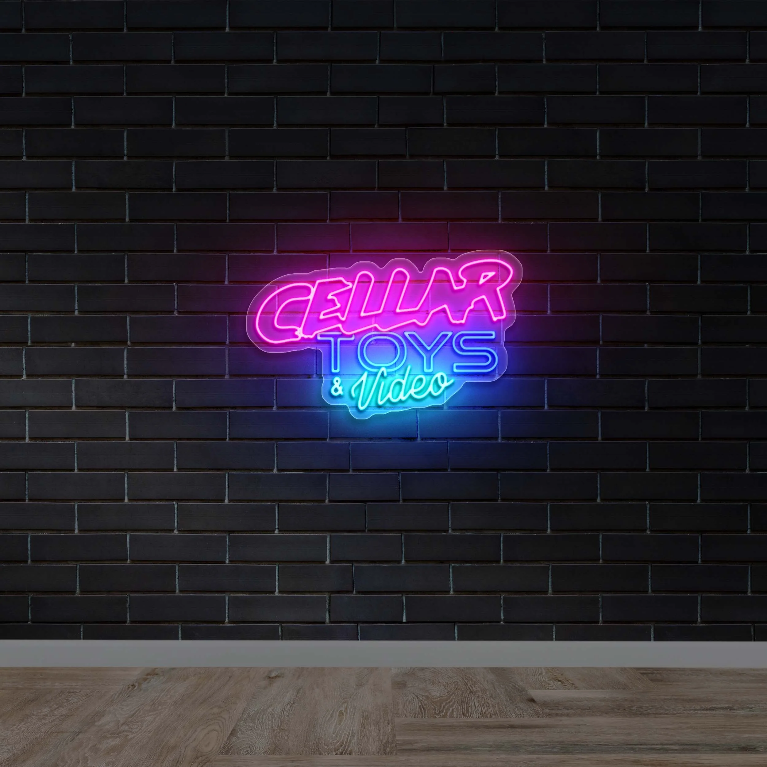 CELLAR TOYS & VIDEO - Premium Neon Artwork