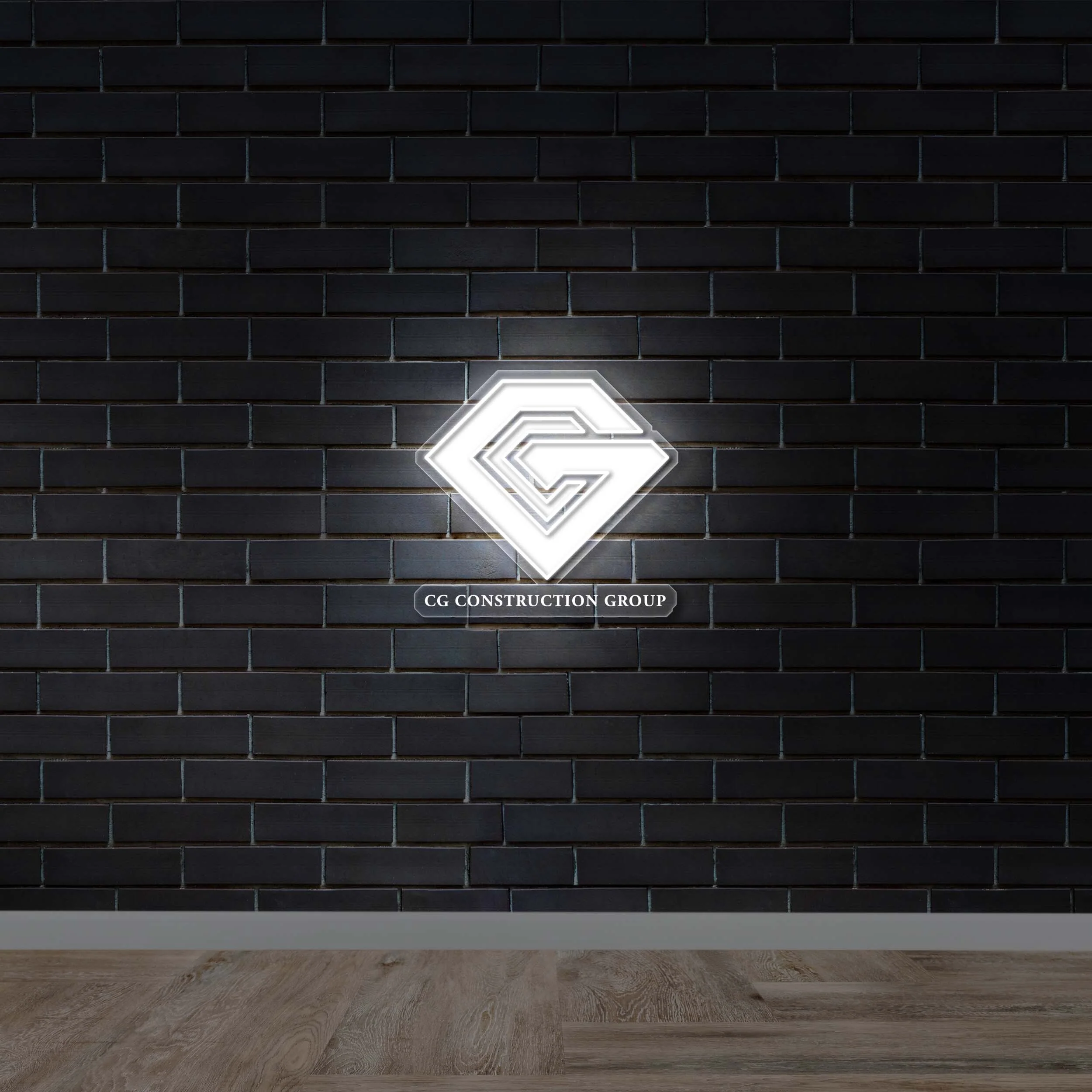 CG CONSTRUCTION GROUP - Premium Neon Artwork