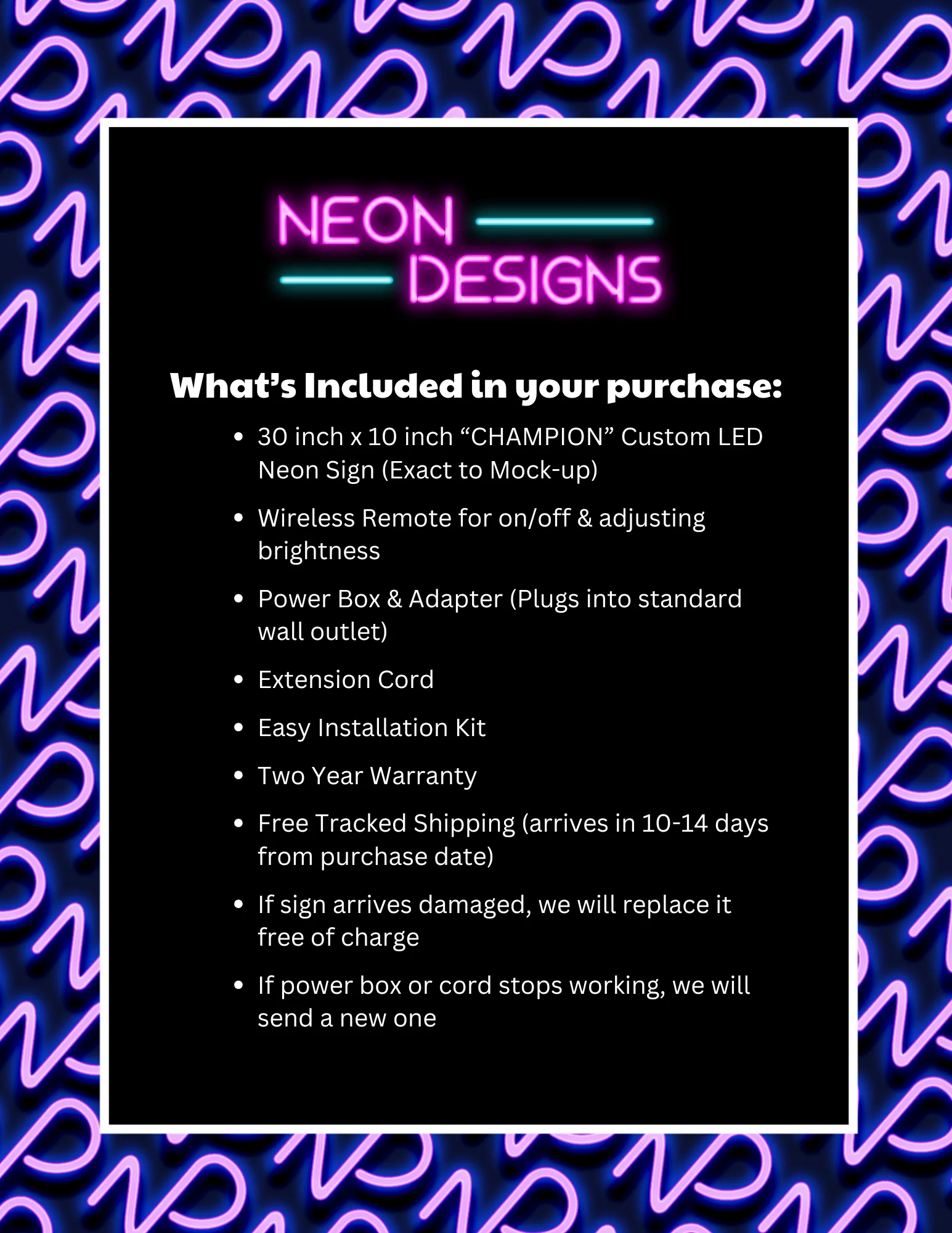 CHAMPION - Premium Neon Artwork - Image 2