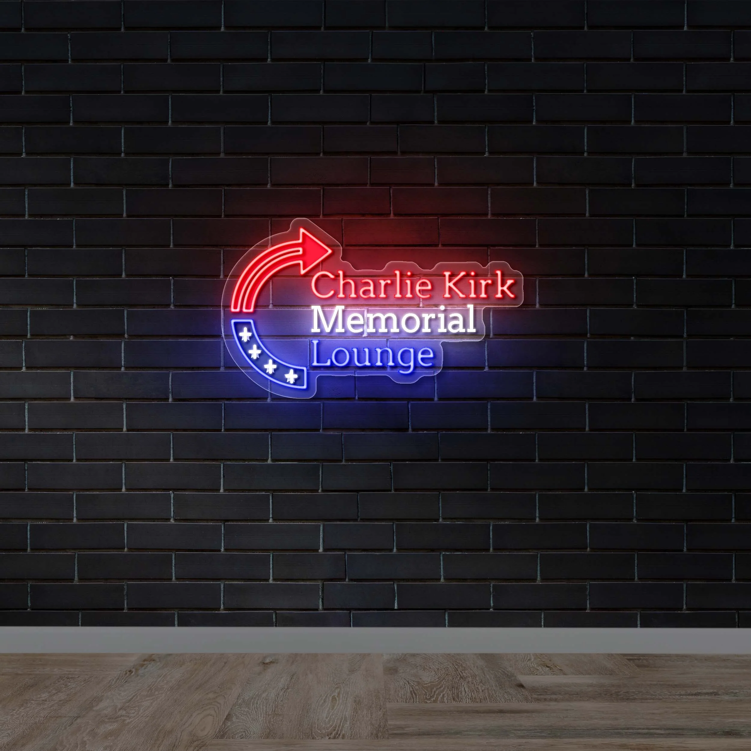 Charlie Kirk Memorial Lounge - Premium Neon Artwork