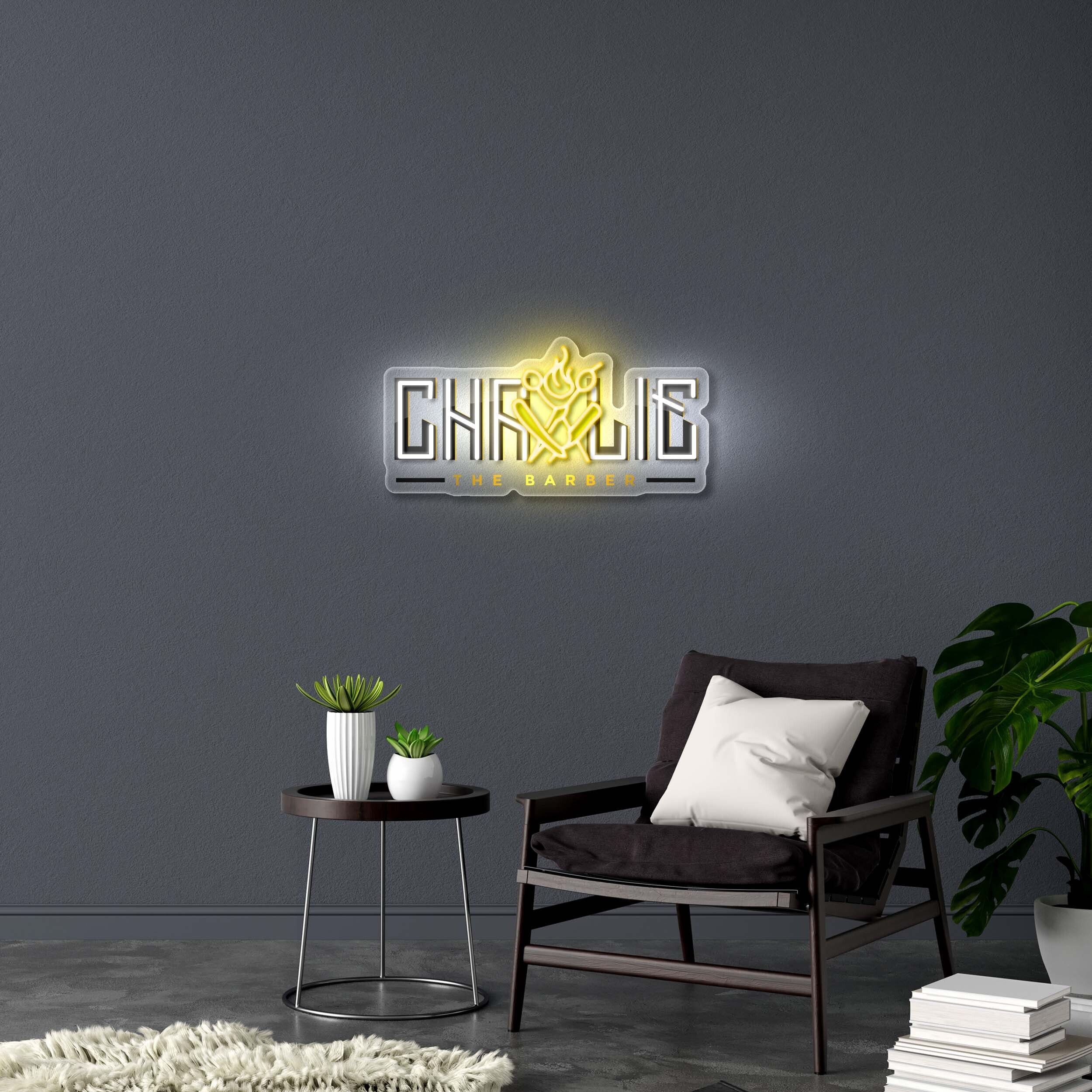 CHARLIE THE BARBER - Premium Neon Artwork