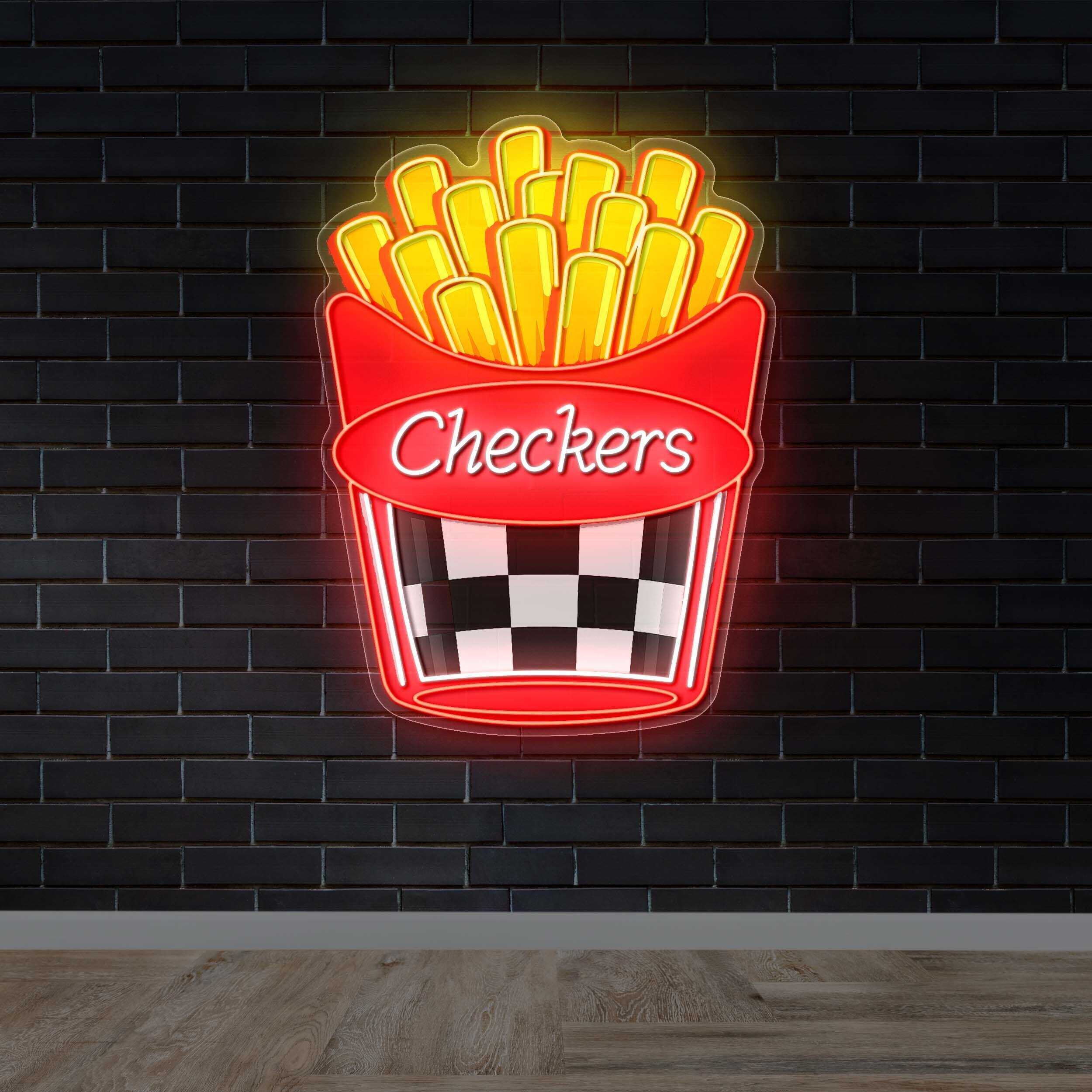 CHECKERS - Premium Neon Artwork