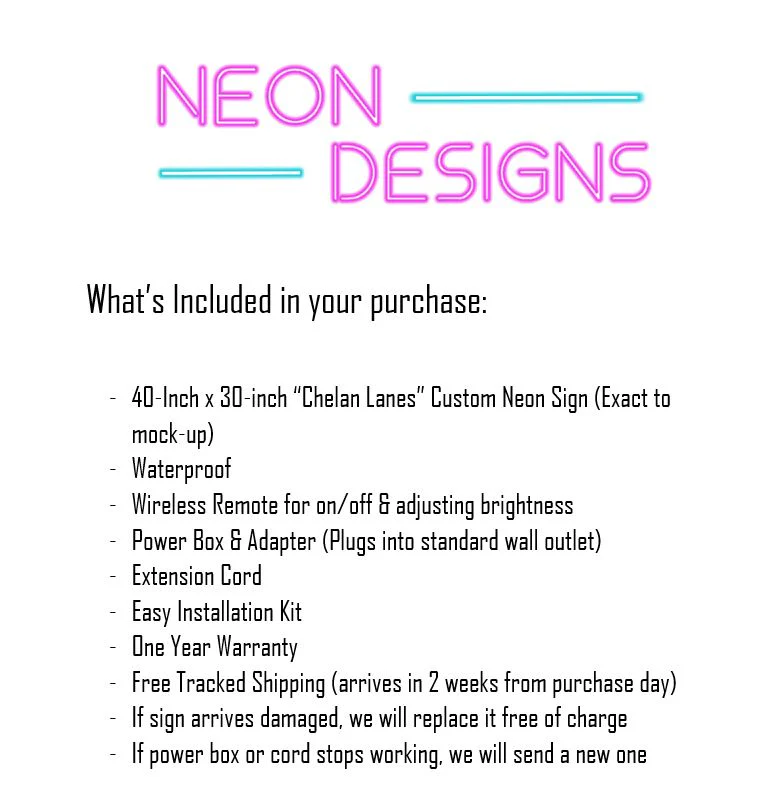 Chelan Lanes - Premium Neon Artwork - Image 4