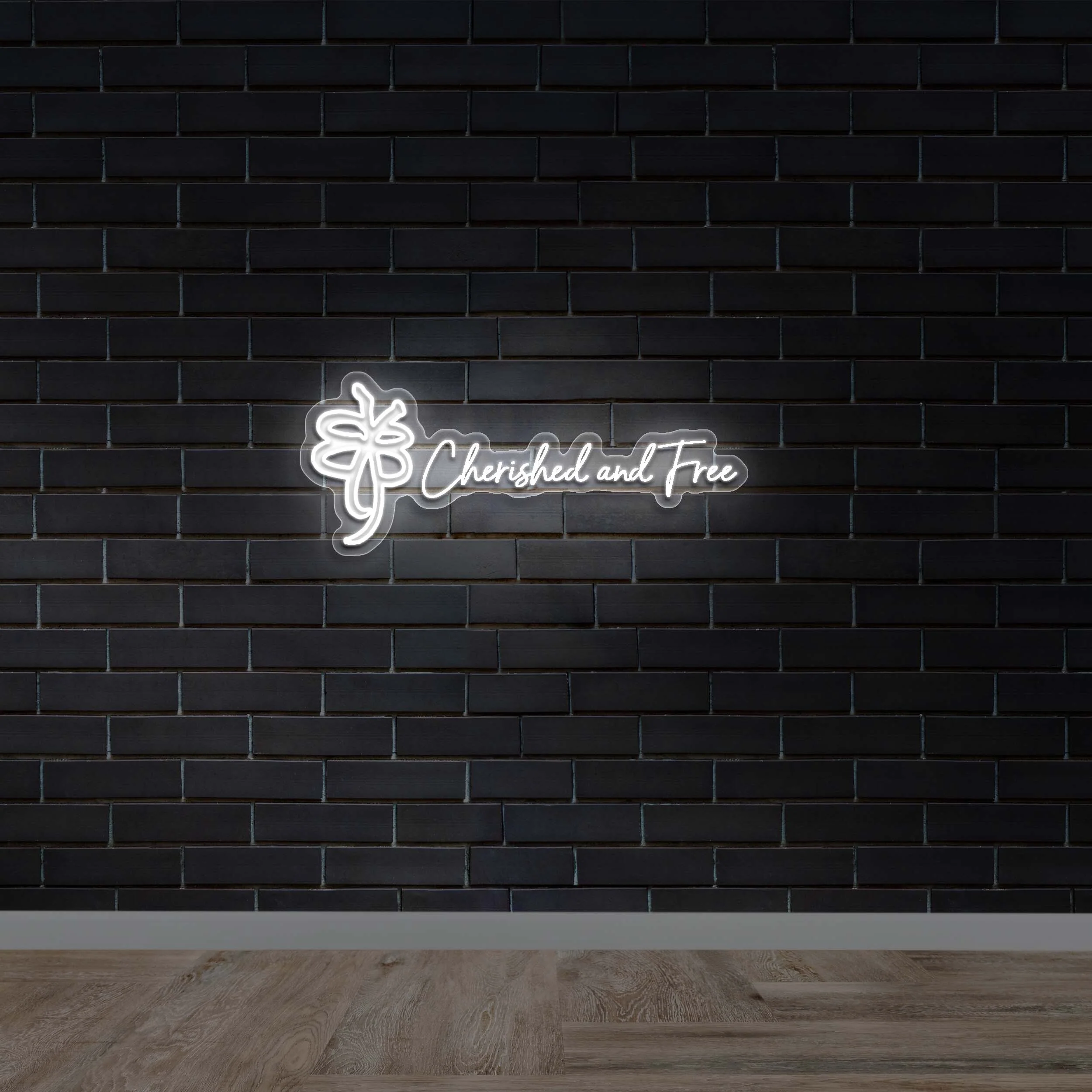 Cherished and Free | Linear - Premium Neon Artwork