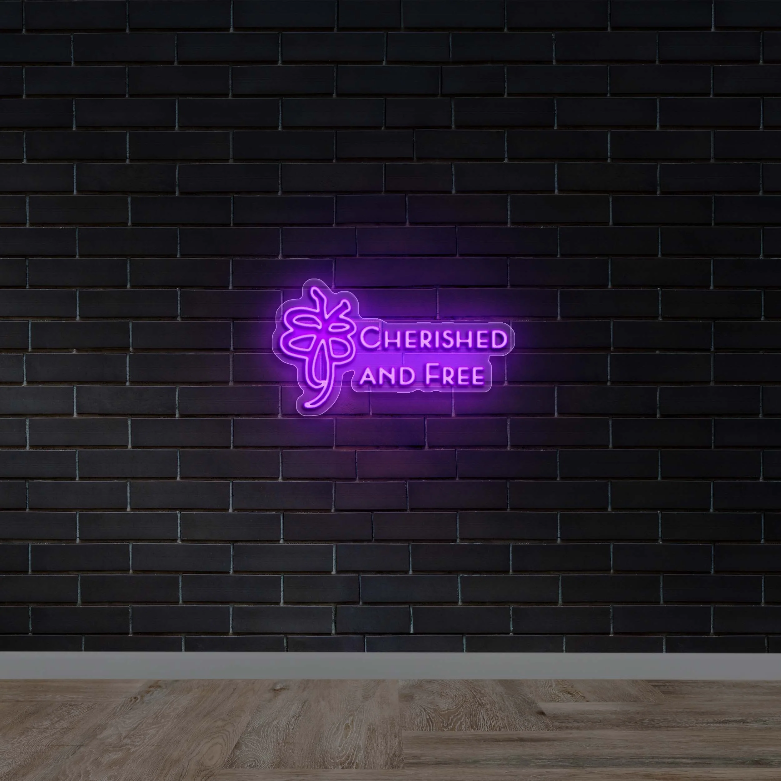Cherished And Free - Premium Neon Artwork