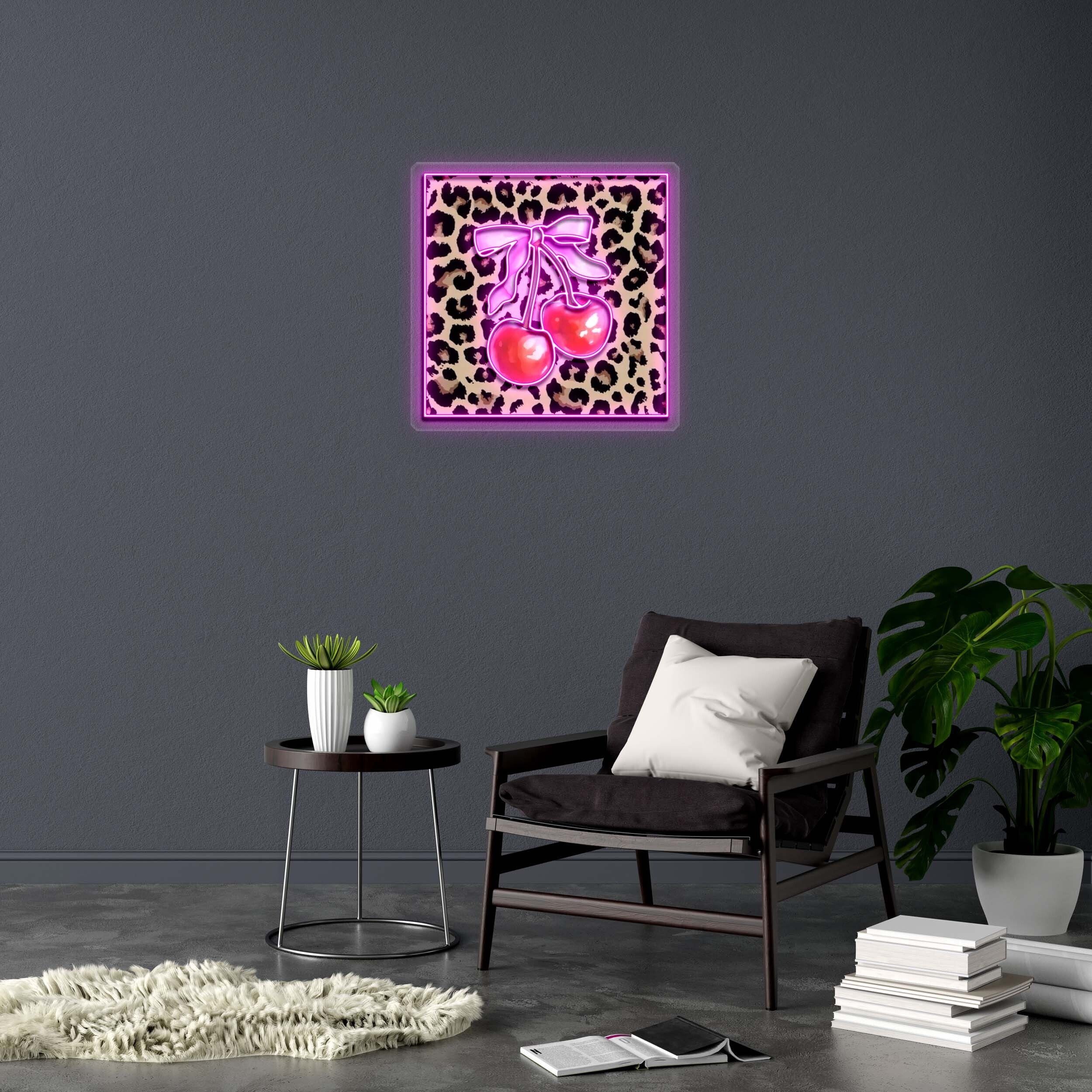 Cherry Pop Glow - Premium Neon Artwork