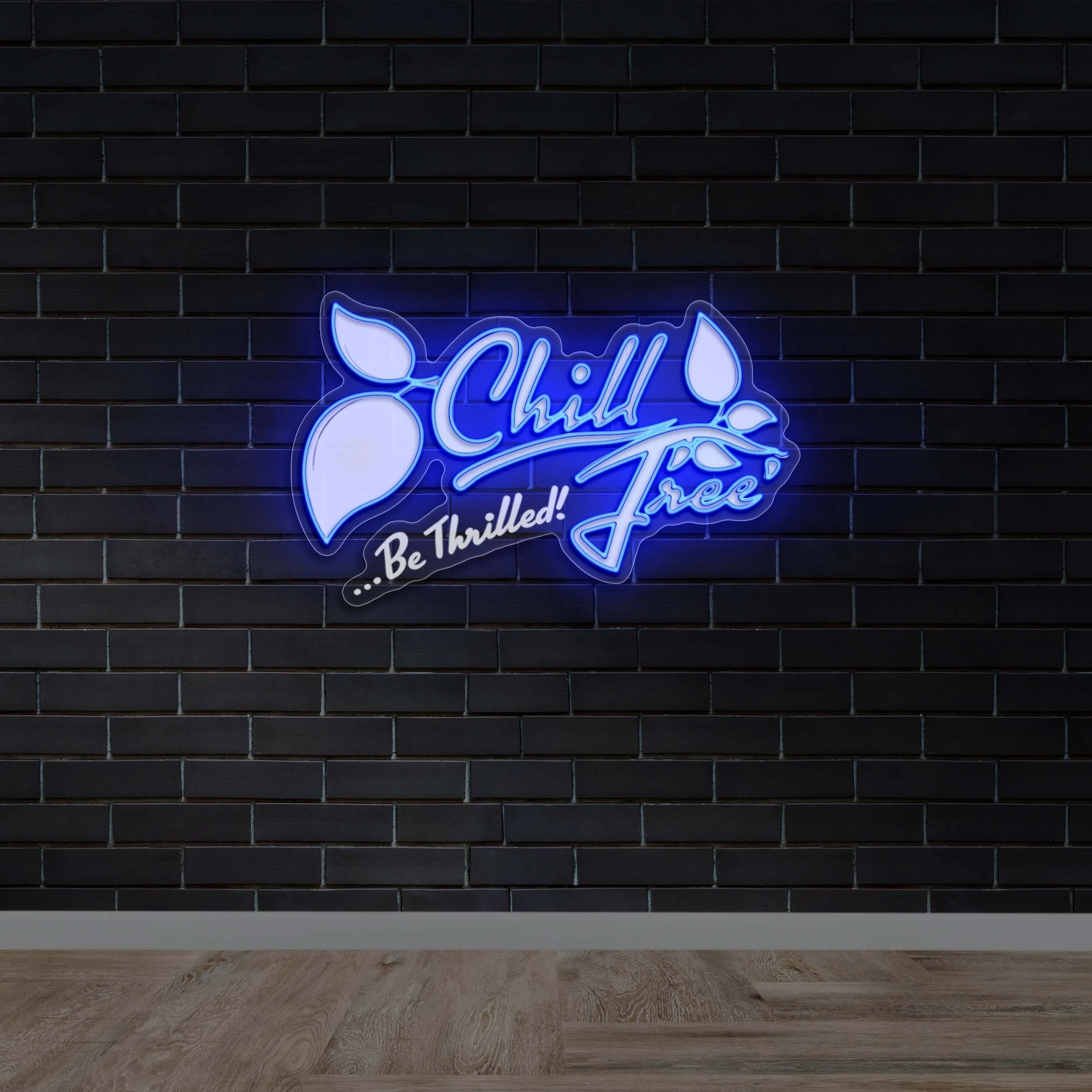 Chill Be Thrilled Tree - Premium Neon Artwork - Image 2