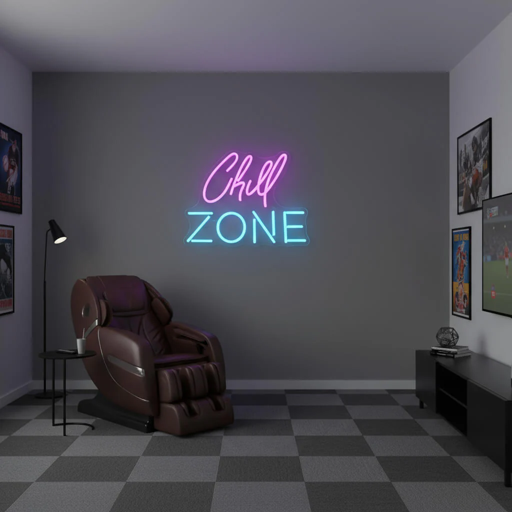 Chill Zone Man Cave LED Neon Sign - Image 3