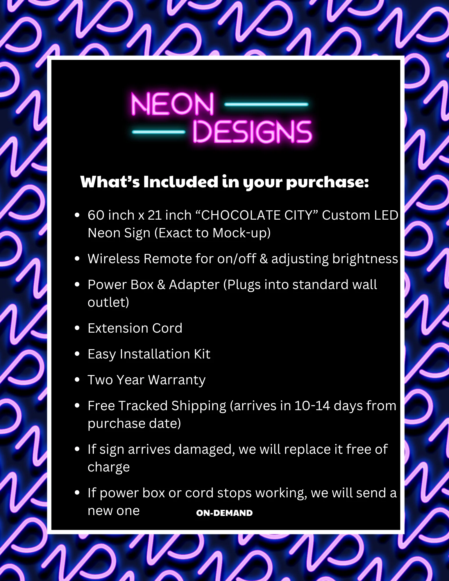 CHOCOLATE CITY - Premium Neon Artwork - Image 2