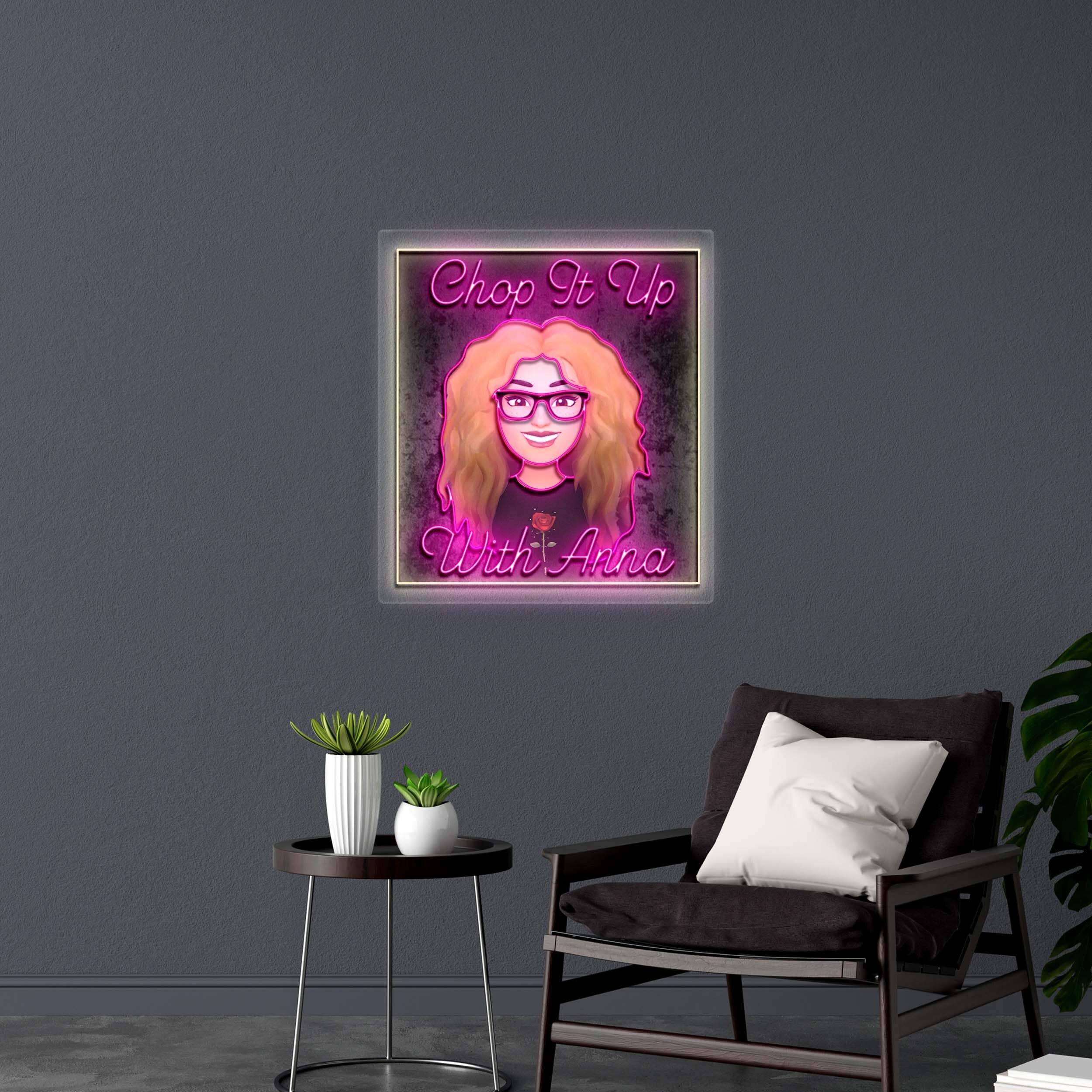 Chop It Up With Anna  - Premium Neon Artwork - Image 2