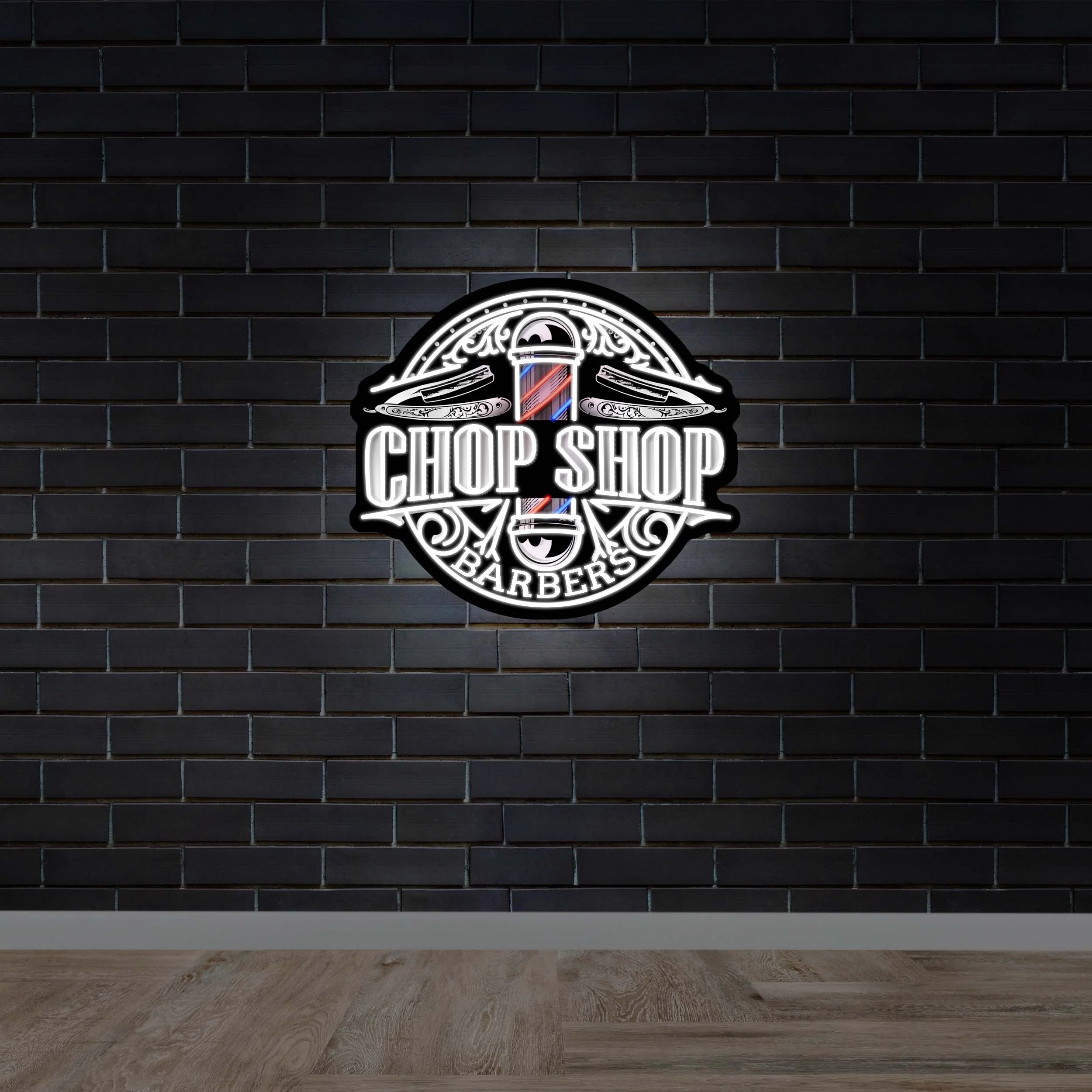 Chop Shop Barbers - Premium Neon Artwork