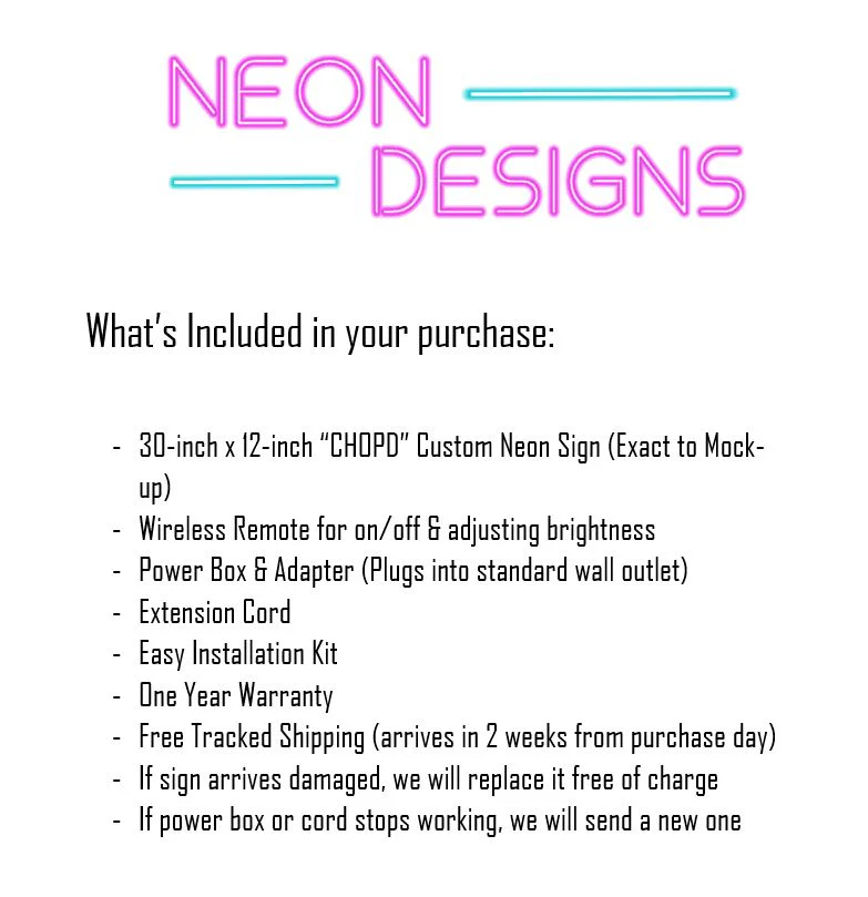 CHOPD - Premium Neon Artwork - Image 2