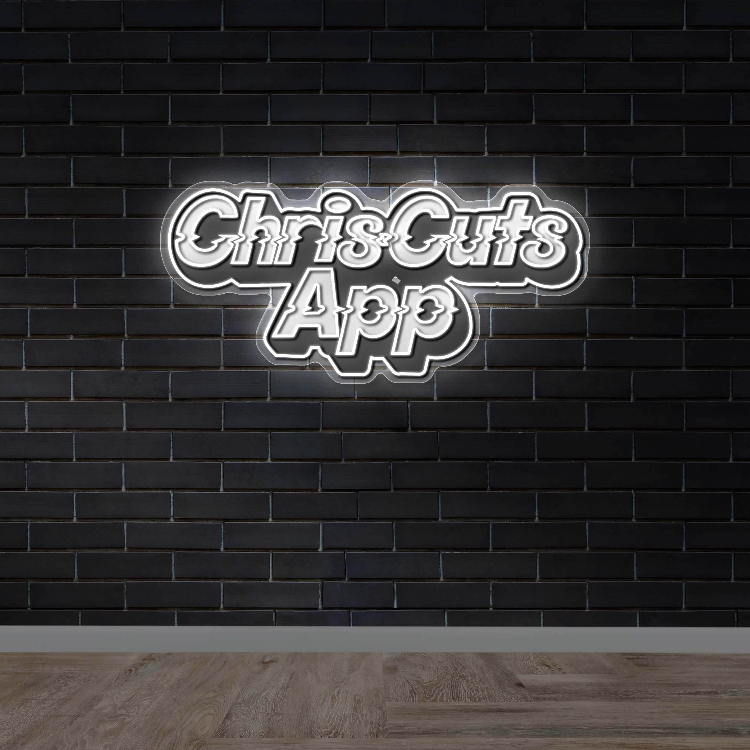 ChrisCuts App - Premium Neon Artwork