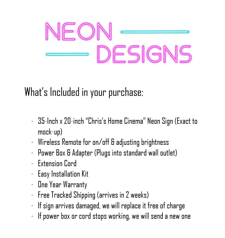Chris's Home Cinema - Premium Neon Artwork - Image 2