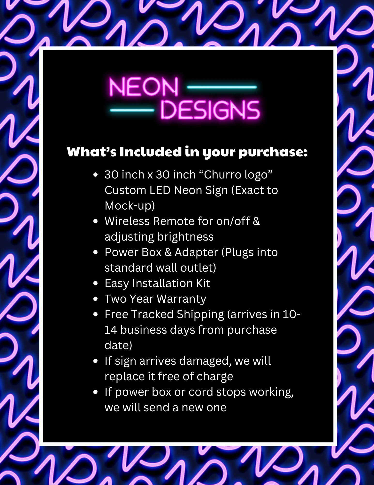 Churro Logo - Premium Neon Artwork - Image 2