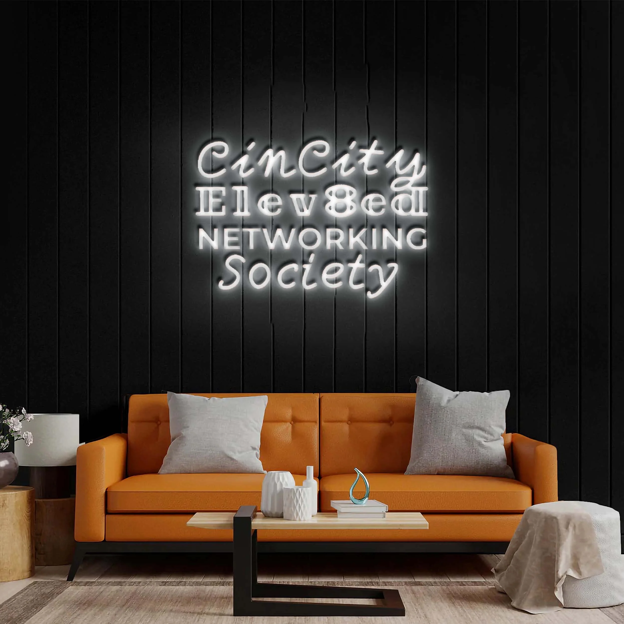 CinCity Elev8ed Networking Society - Premium Neon Artwork