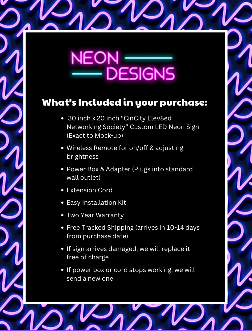 CinCity Elev8ed Networking Society - Premium Neon Artwork - Image 2