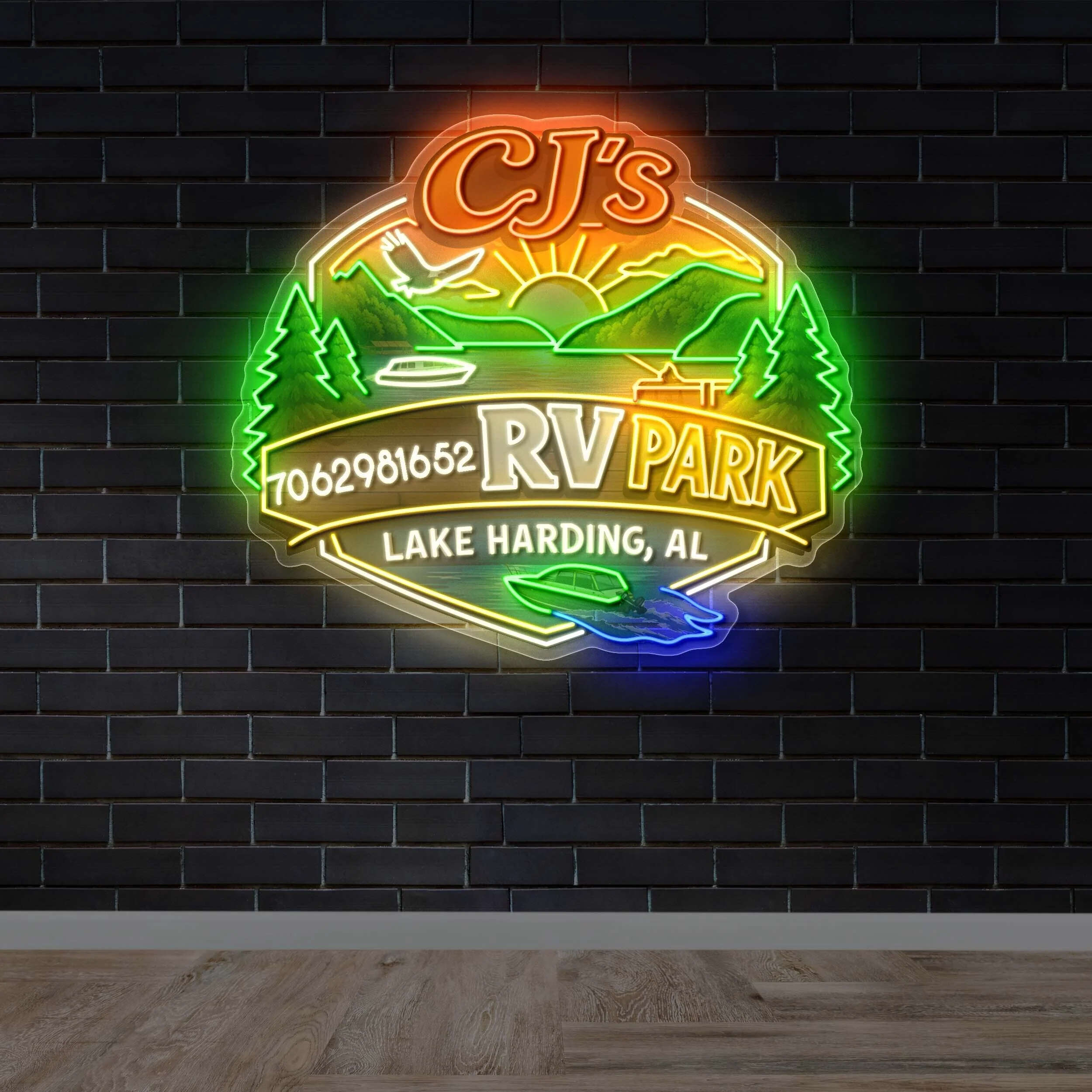 CJ's RV Park - Premium Neon Artwork
