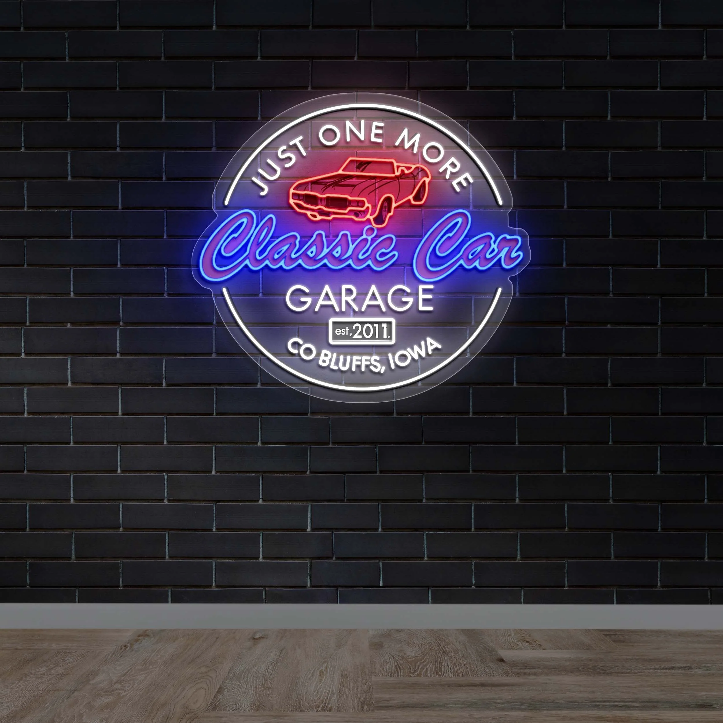 Classic Car Garage – Premium Neon Artwork - Image 2