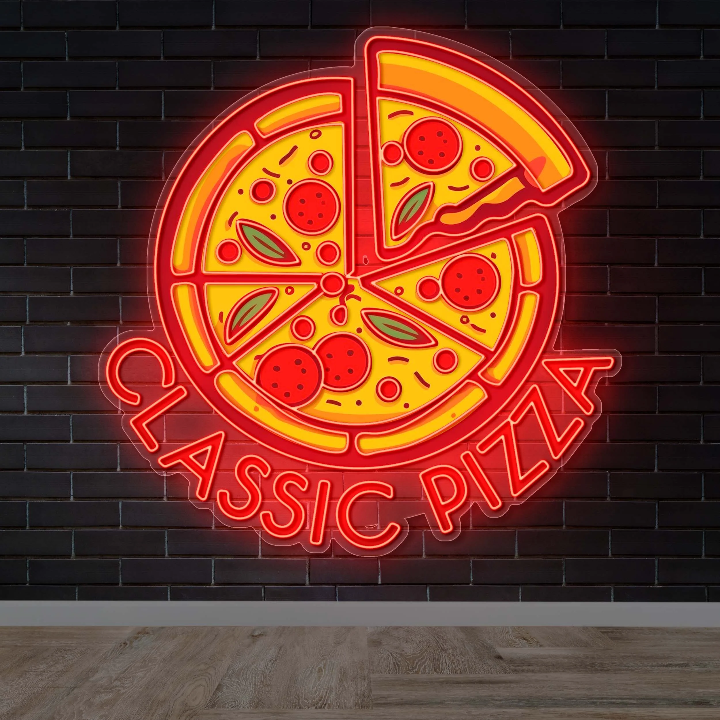 CLASSIC PIZZA - Premium Neon Artwork