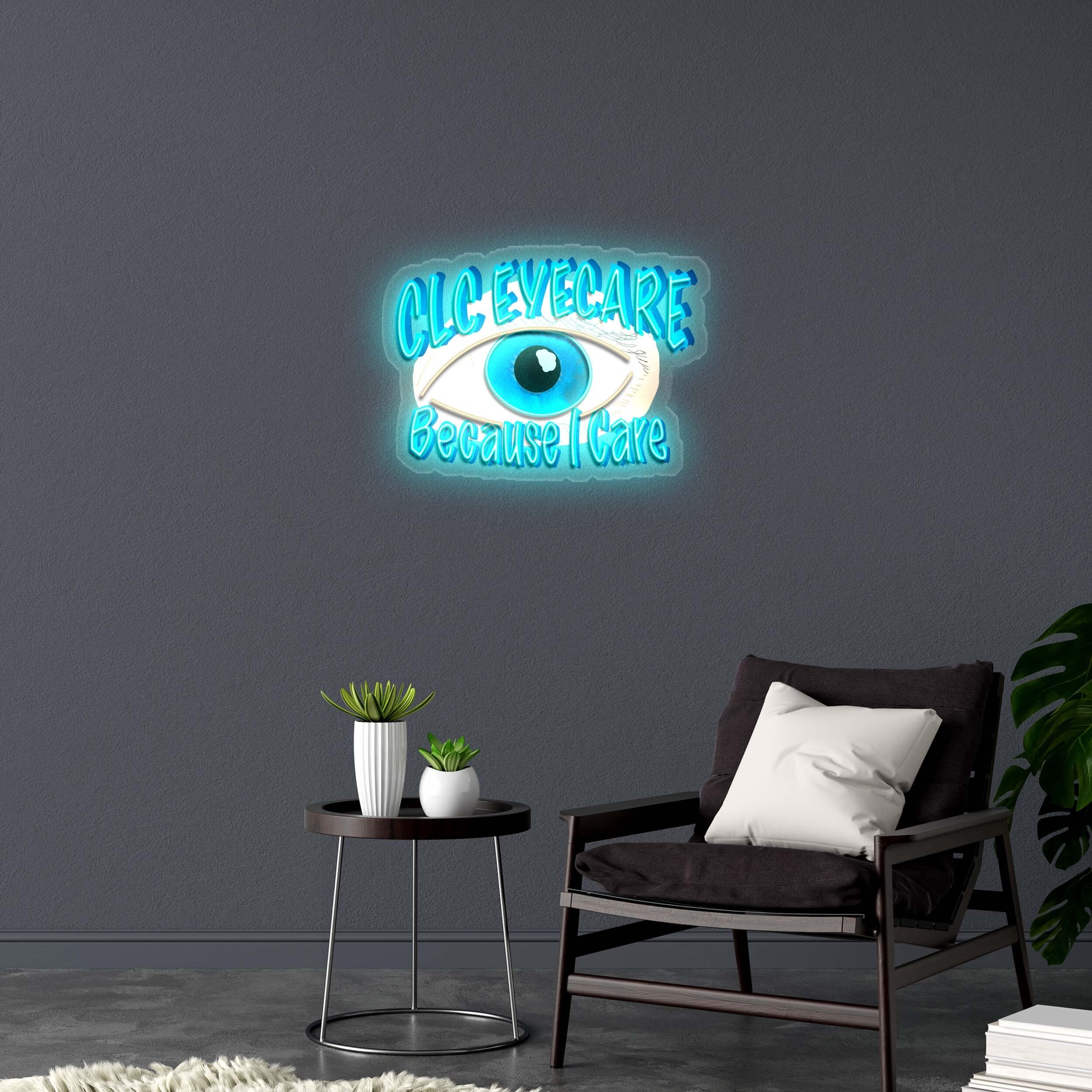 CLC EYECARE BECAUSE I CARE - Premium Neon Artwork