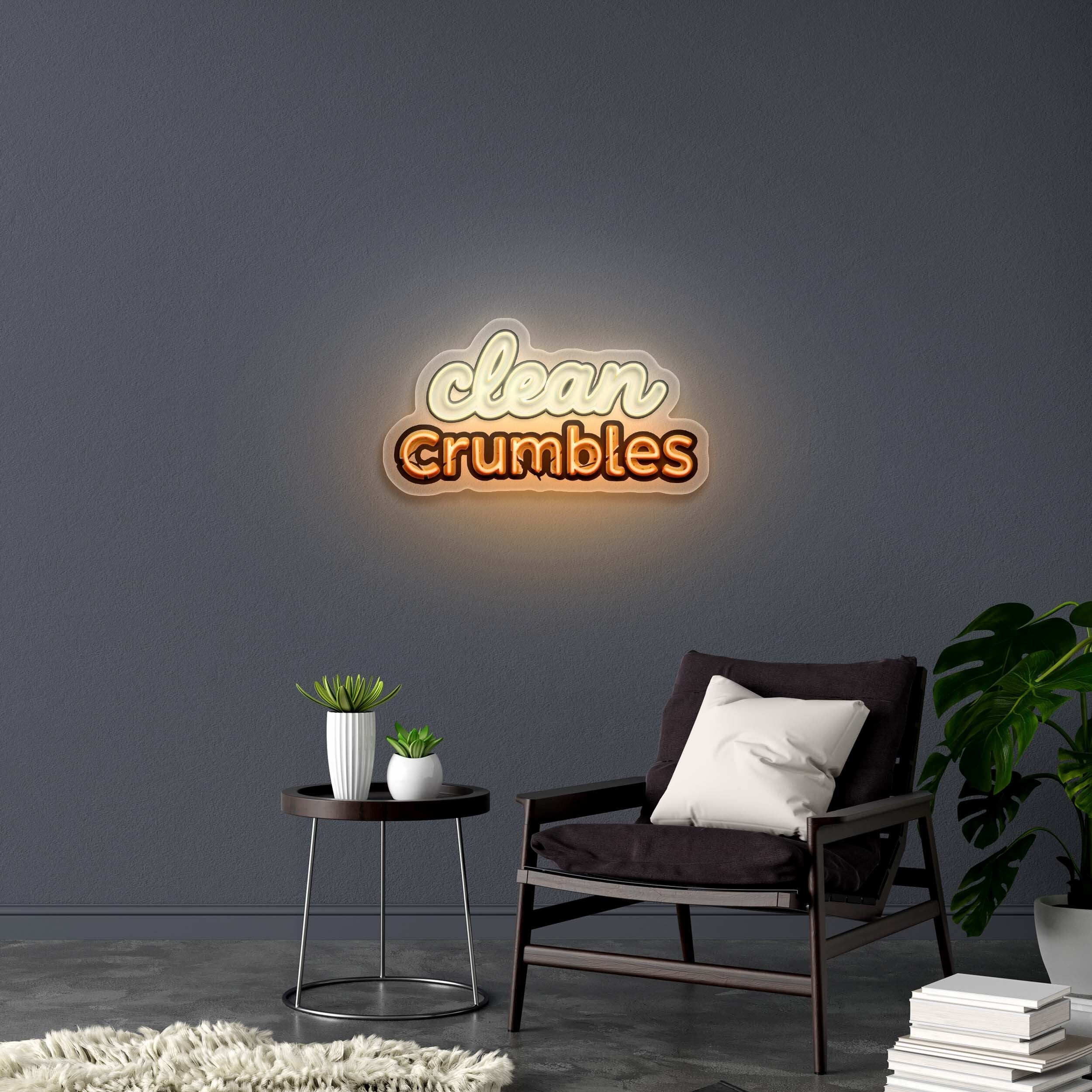 Clean crumbles - Premium Neon Artwork