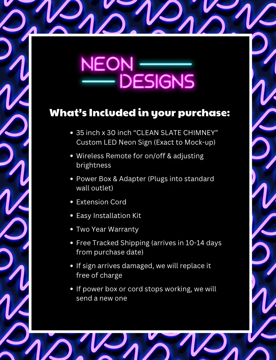 CLEAN SLATE CHIMNEY - Premium Neon Artwork - Image 2