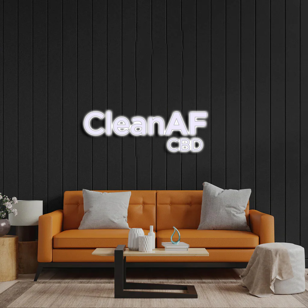 CleanAF CBD - Premium Neon Artwork