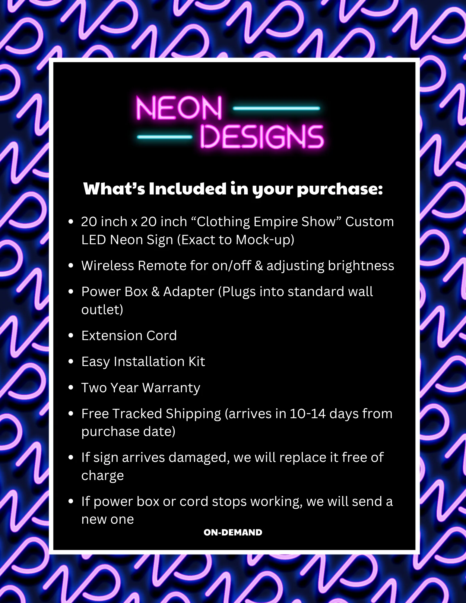 Clothing Empire Show - Premium Neon Artwork - Image 2
