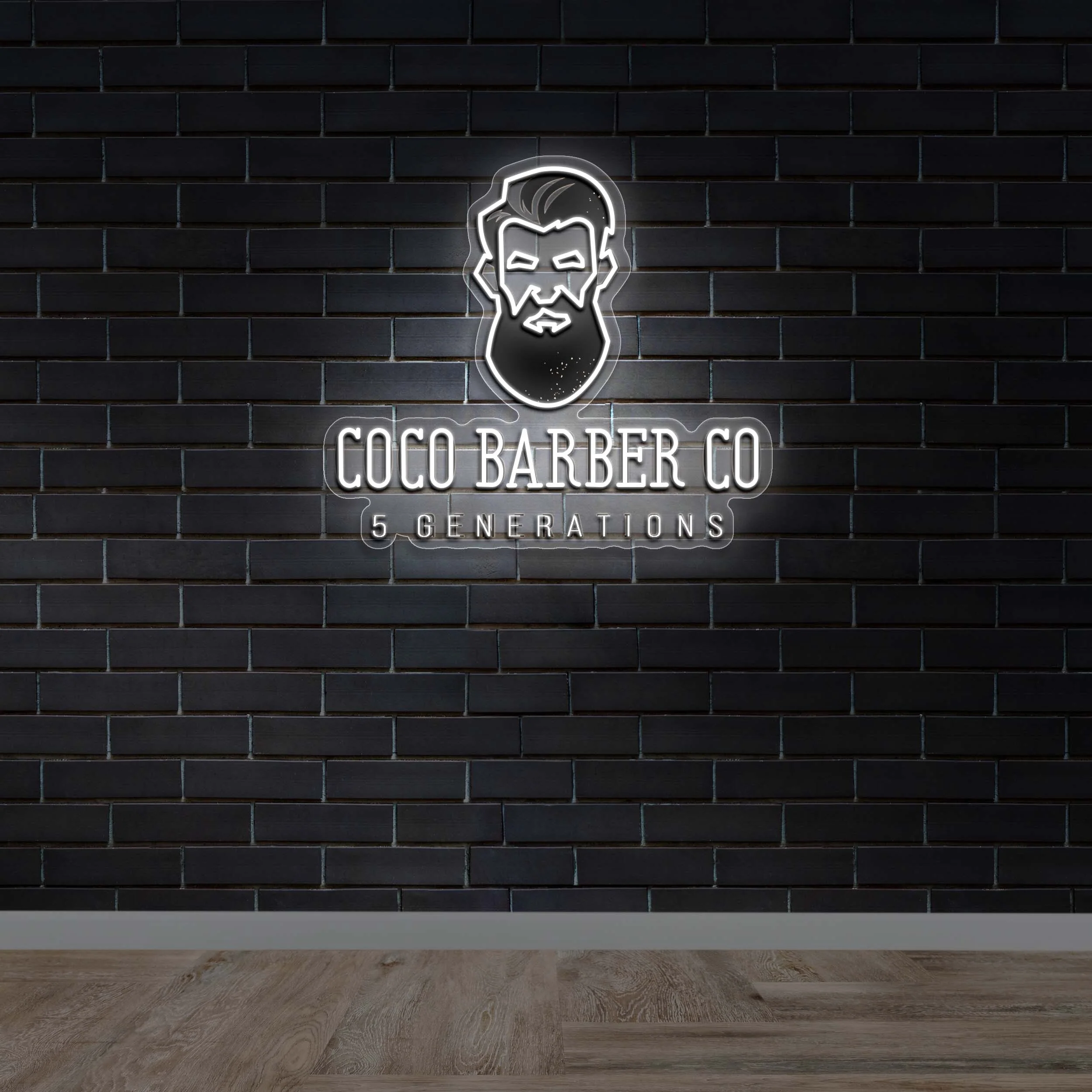 Coco Barber Co - Premium Neon Artwork