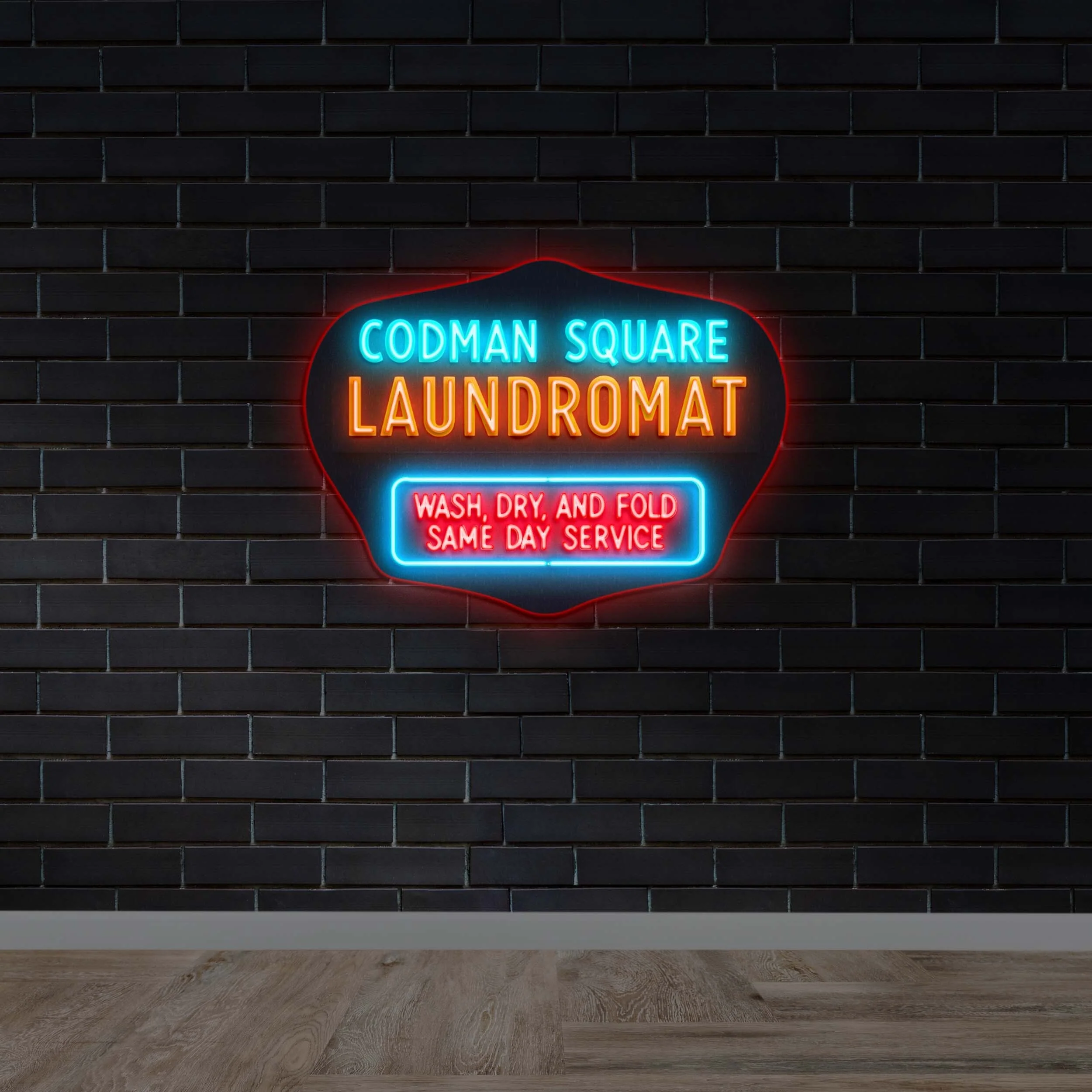 CODMAN SQUARE LAUNDROMAT ll - Premium Neon Artwork