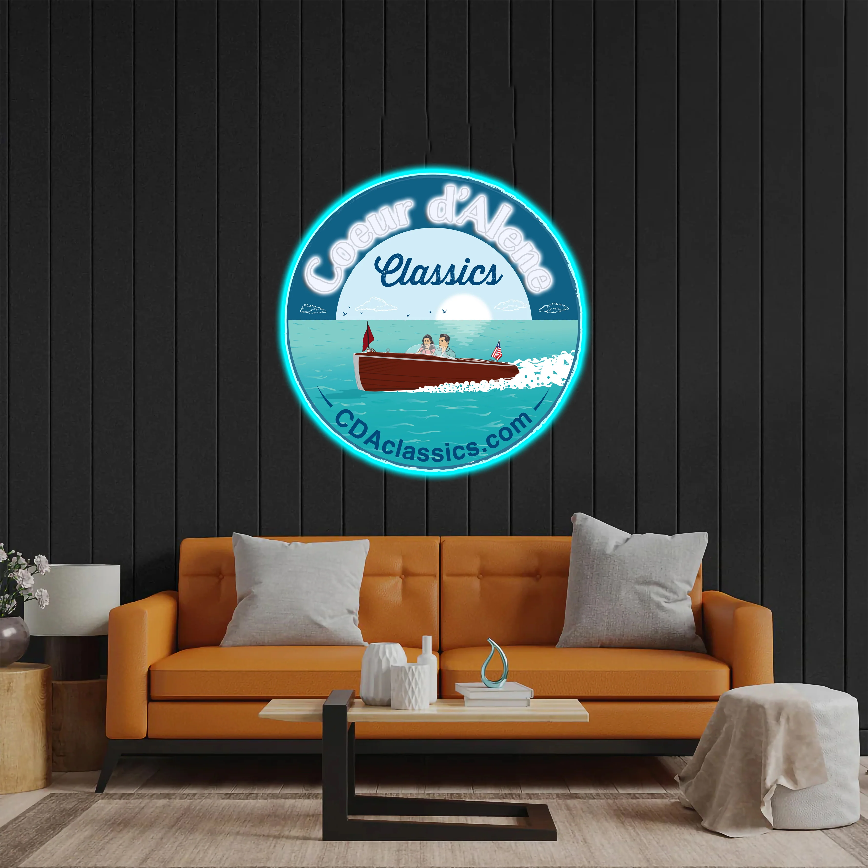 Coeur d'Alene - Premium Neon Artwork