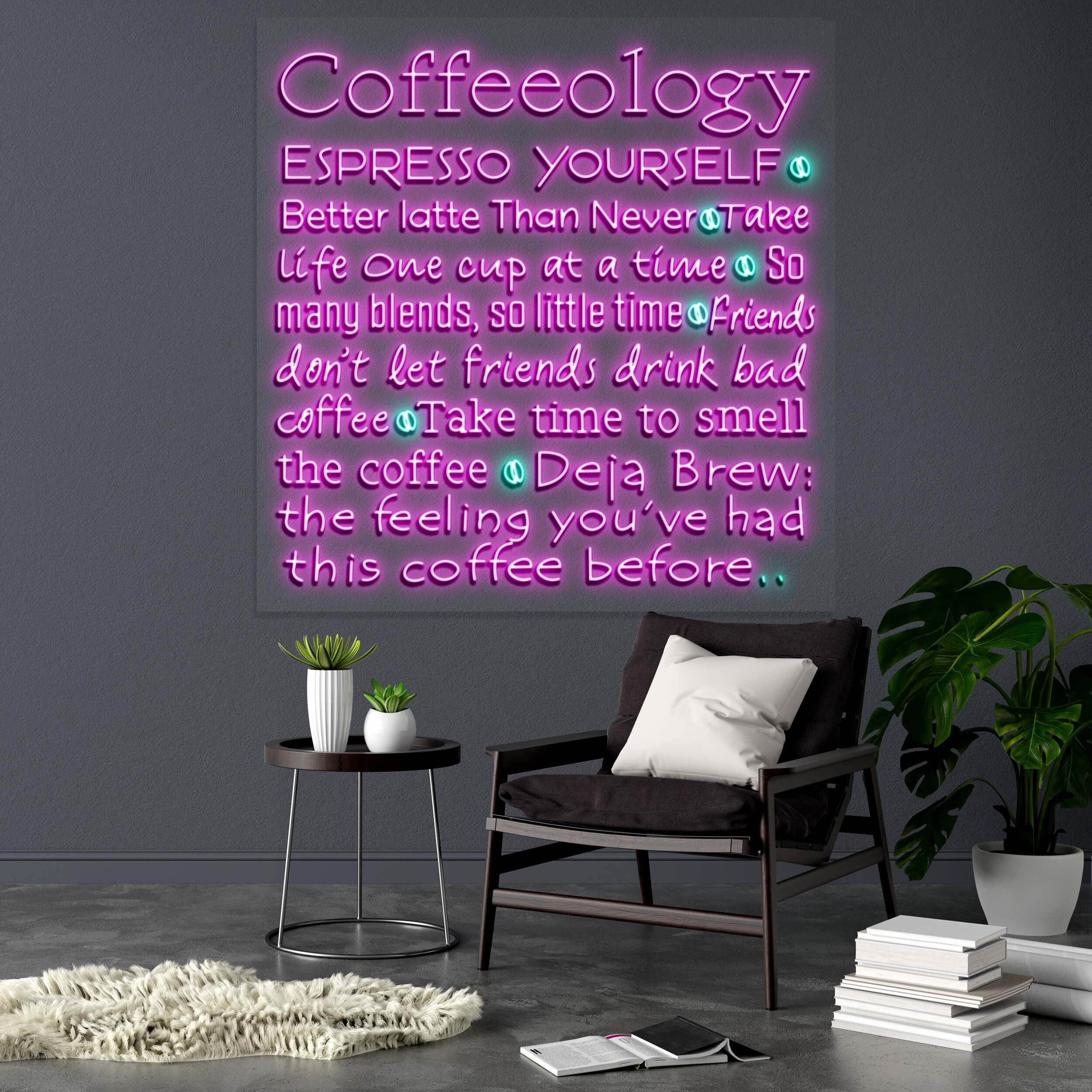 Coffeeology - Premium Neon Artwork