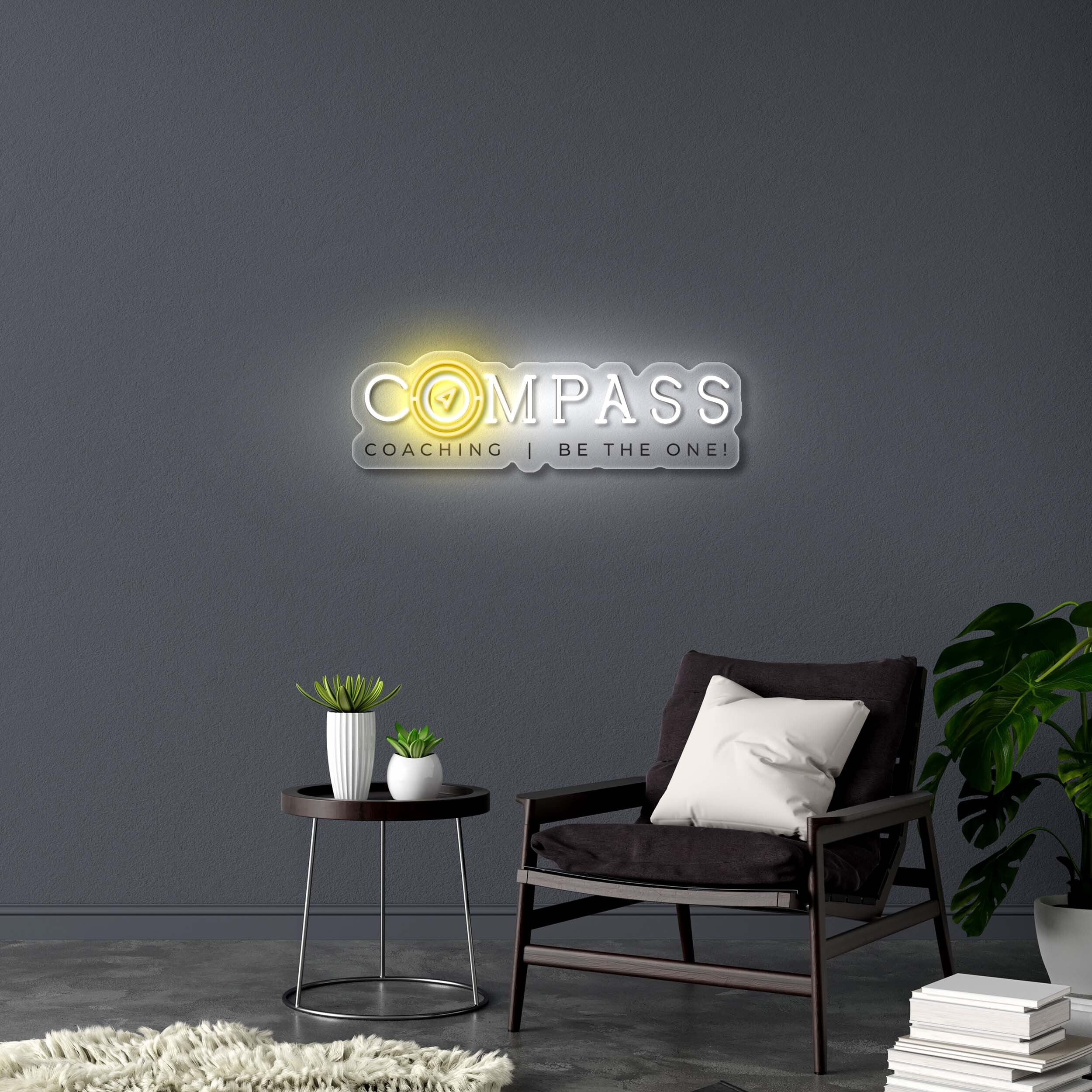 COMPASS - Premium Neon Artwork