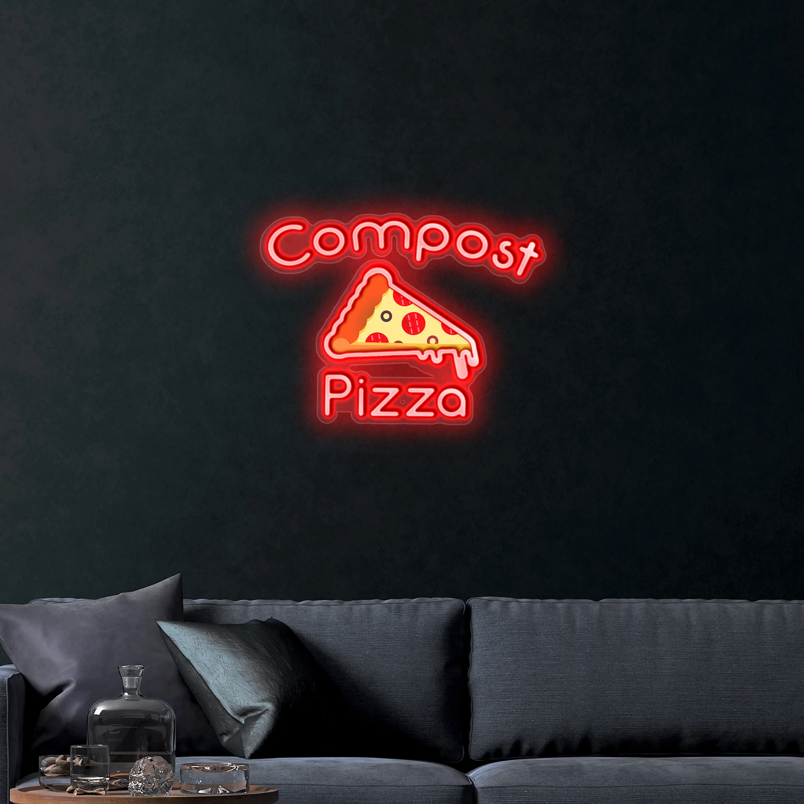Compost Pizza – Premium Neon Artwork