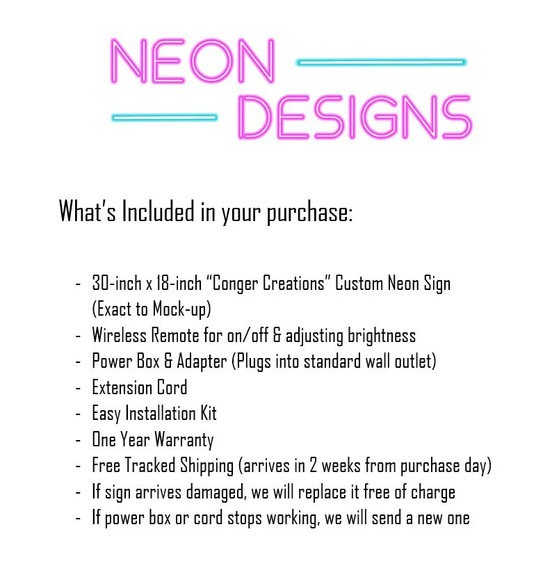 Conger Creations - Premium Neon Artwork - Image 2