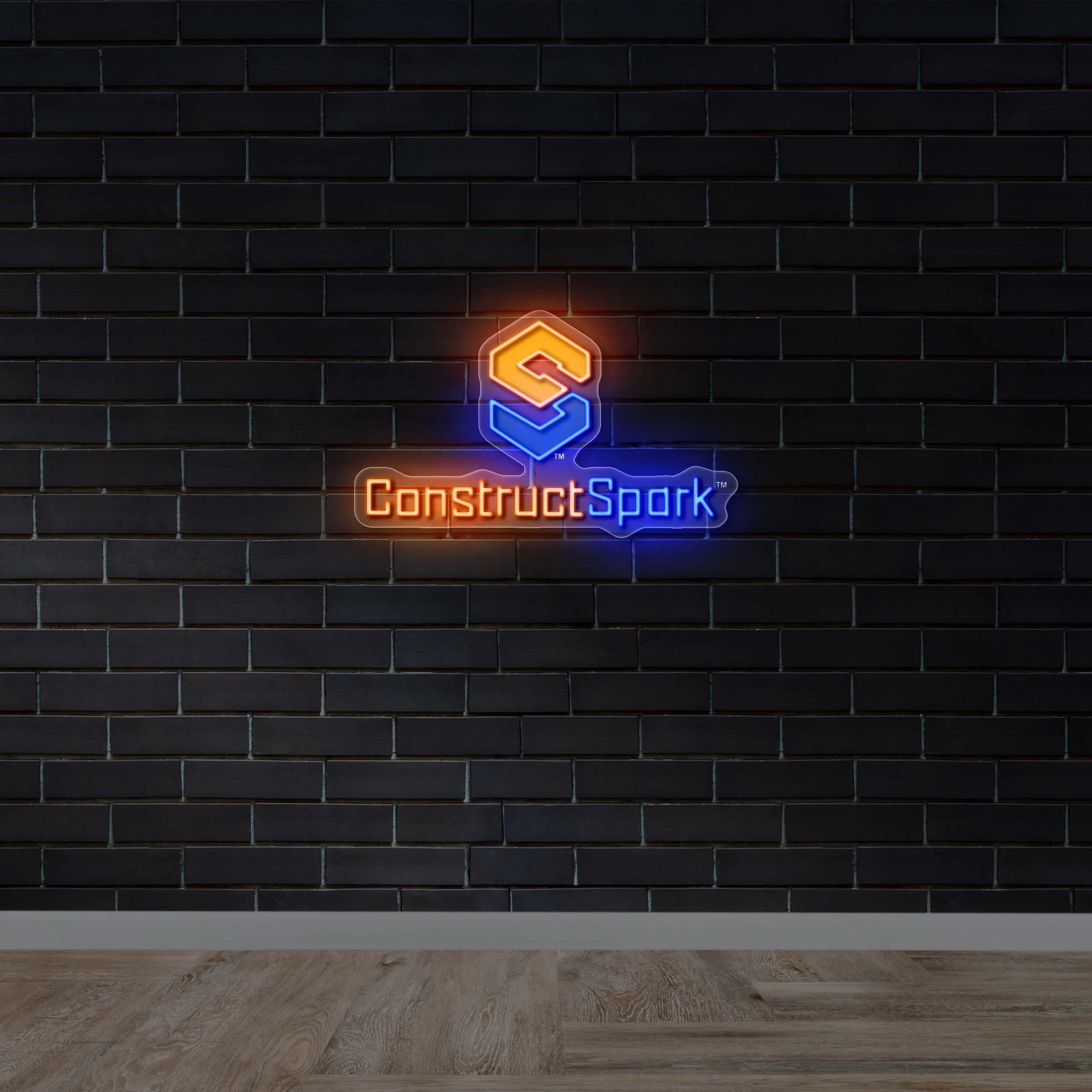 ConstructSpark Logo - Premium Neon Artwork - Image 2