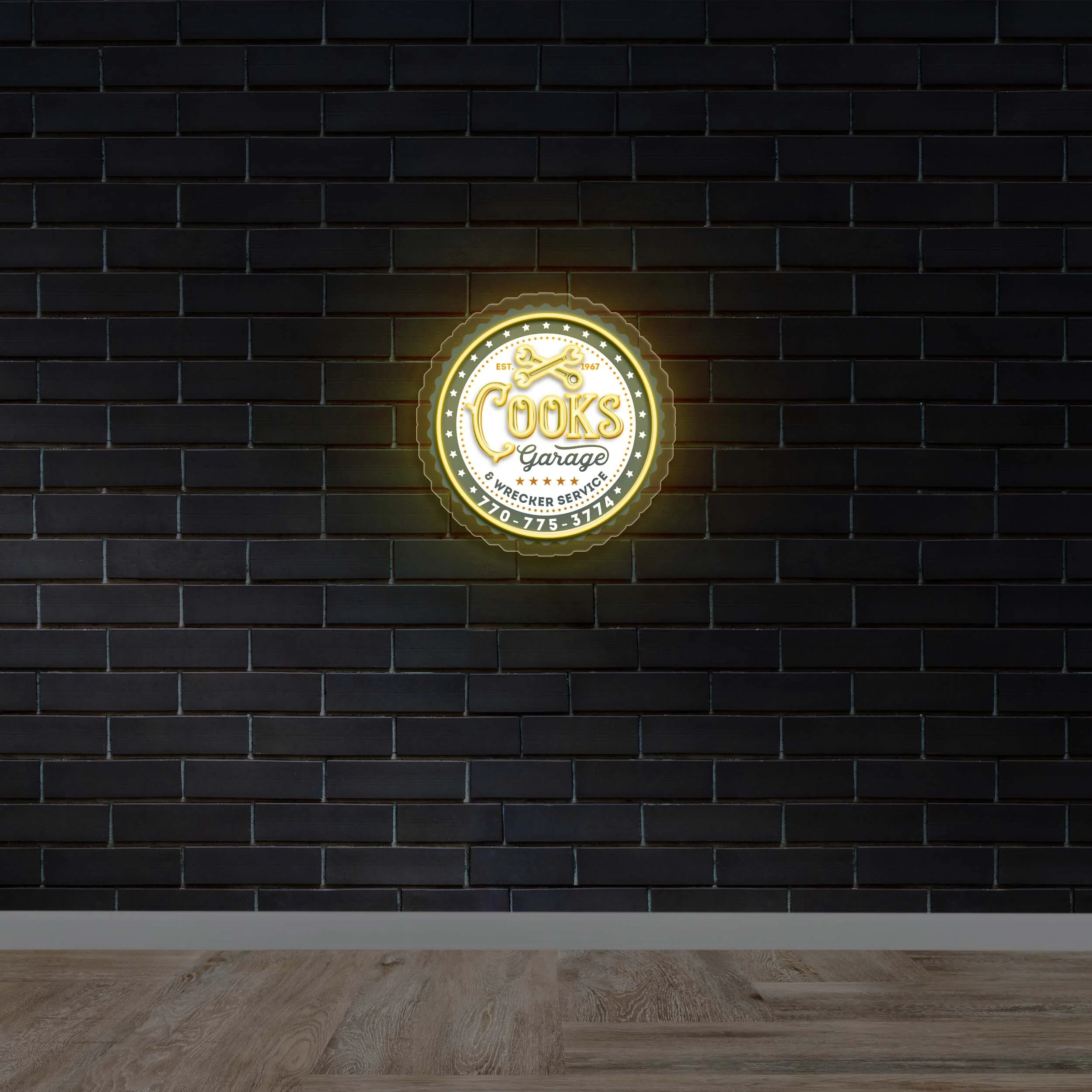 Cooks Garage & Wrecker Service - Premium Neon Artwork