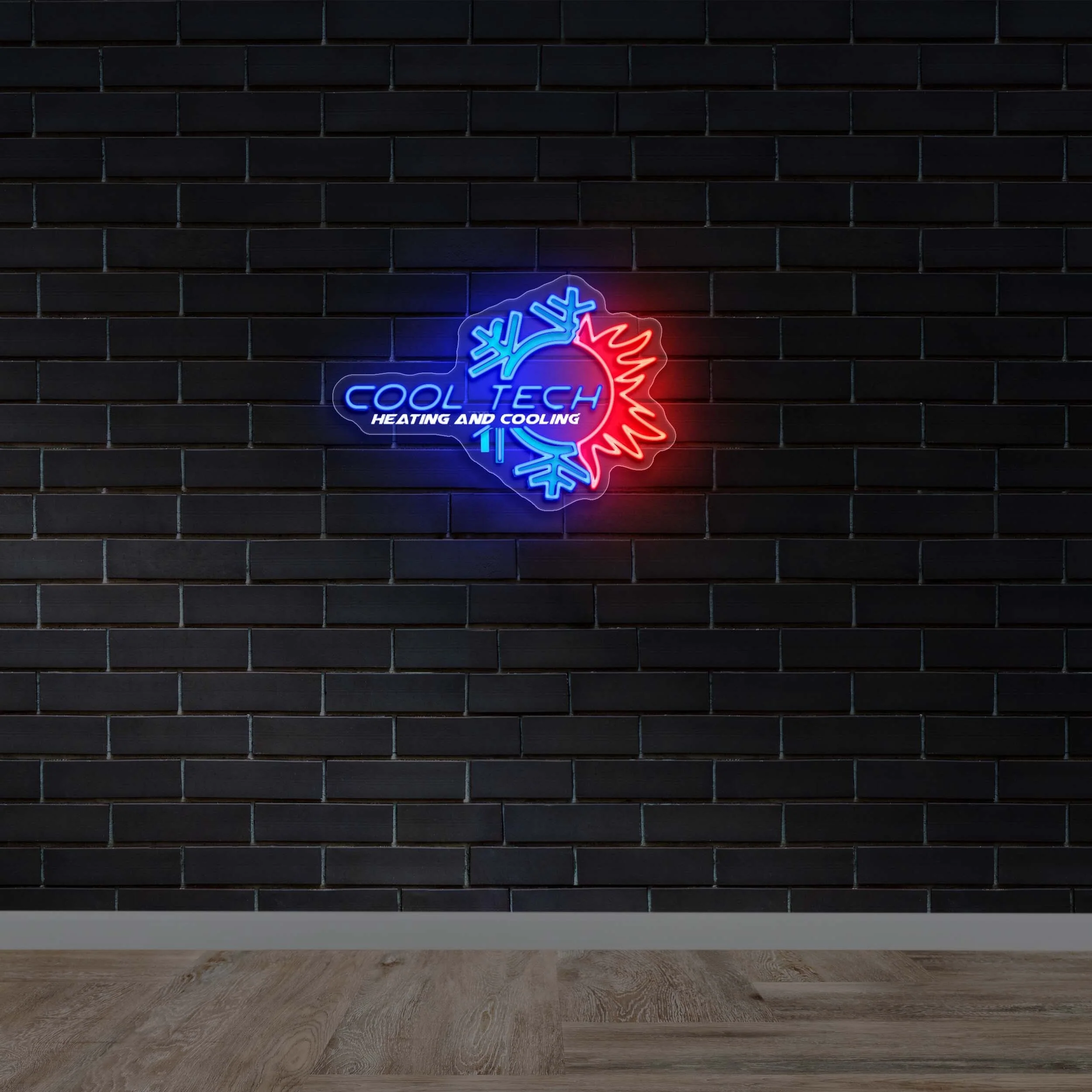 Cool Tech Heating and Cooling - Premium Neon Artwork