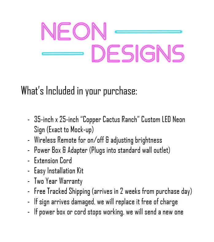 Copper Cactus Ranch - Premium Neon Artwork - Image 2