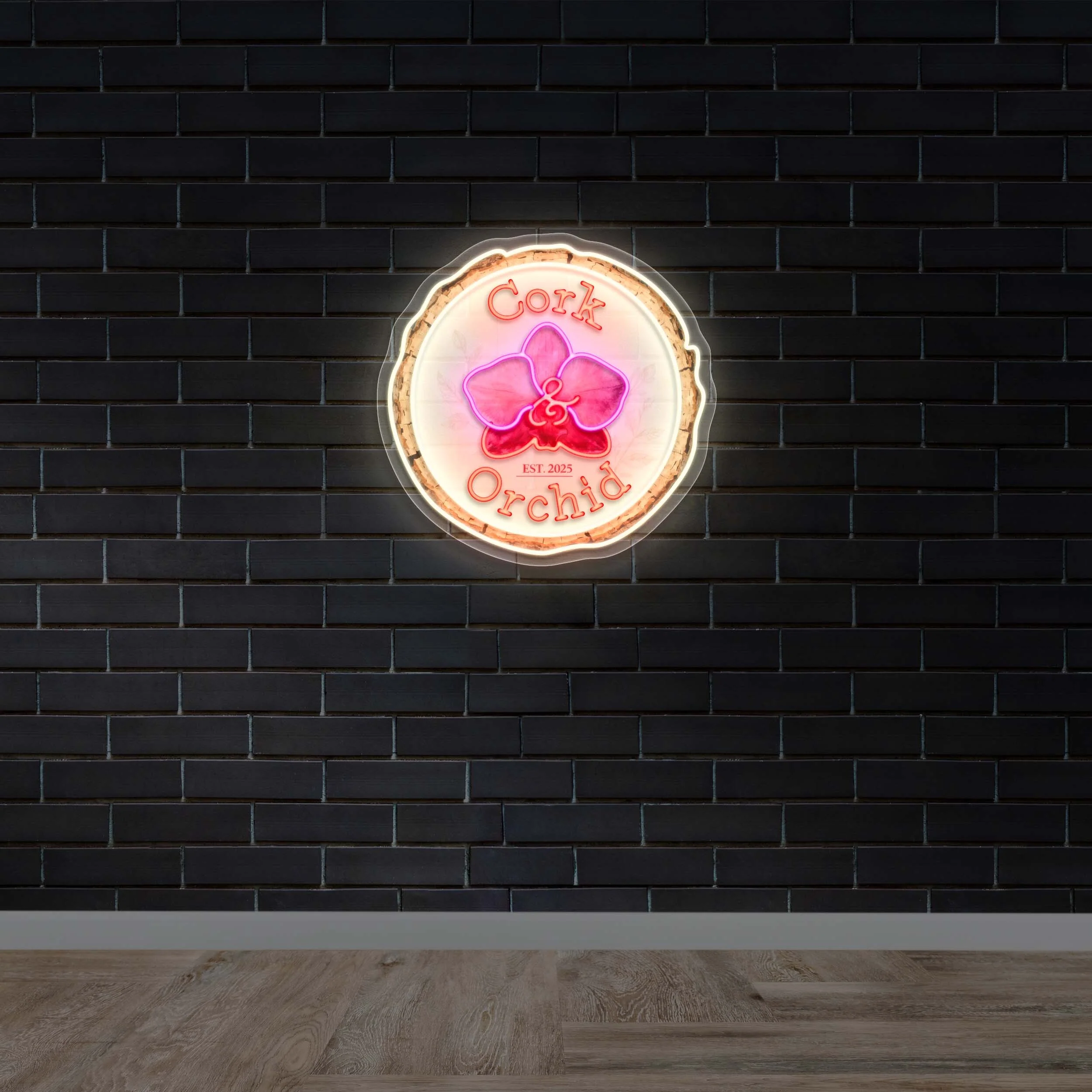 CORK ORCHID - Premium Neon Artwork