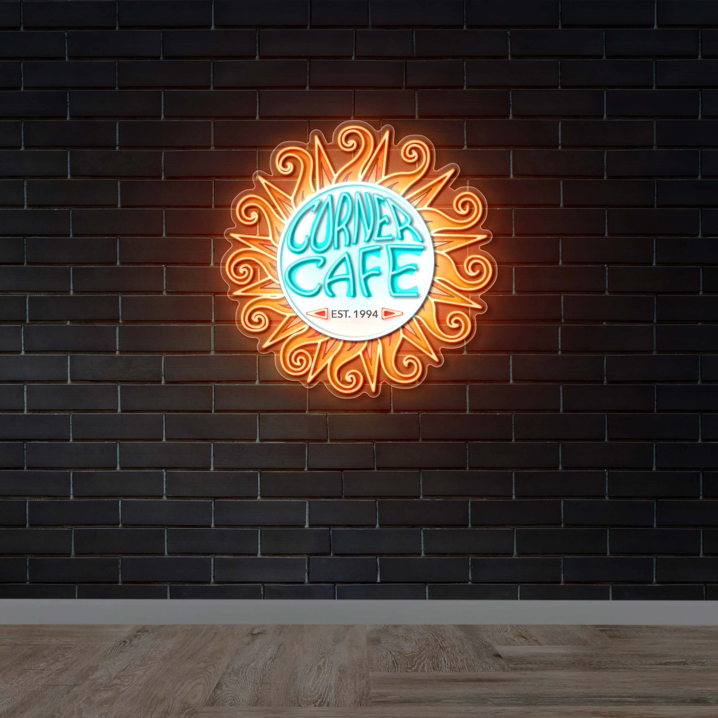 CORNER CAFE - Premium Neon Artwork