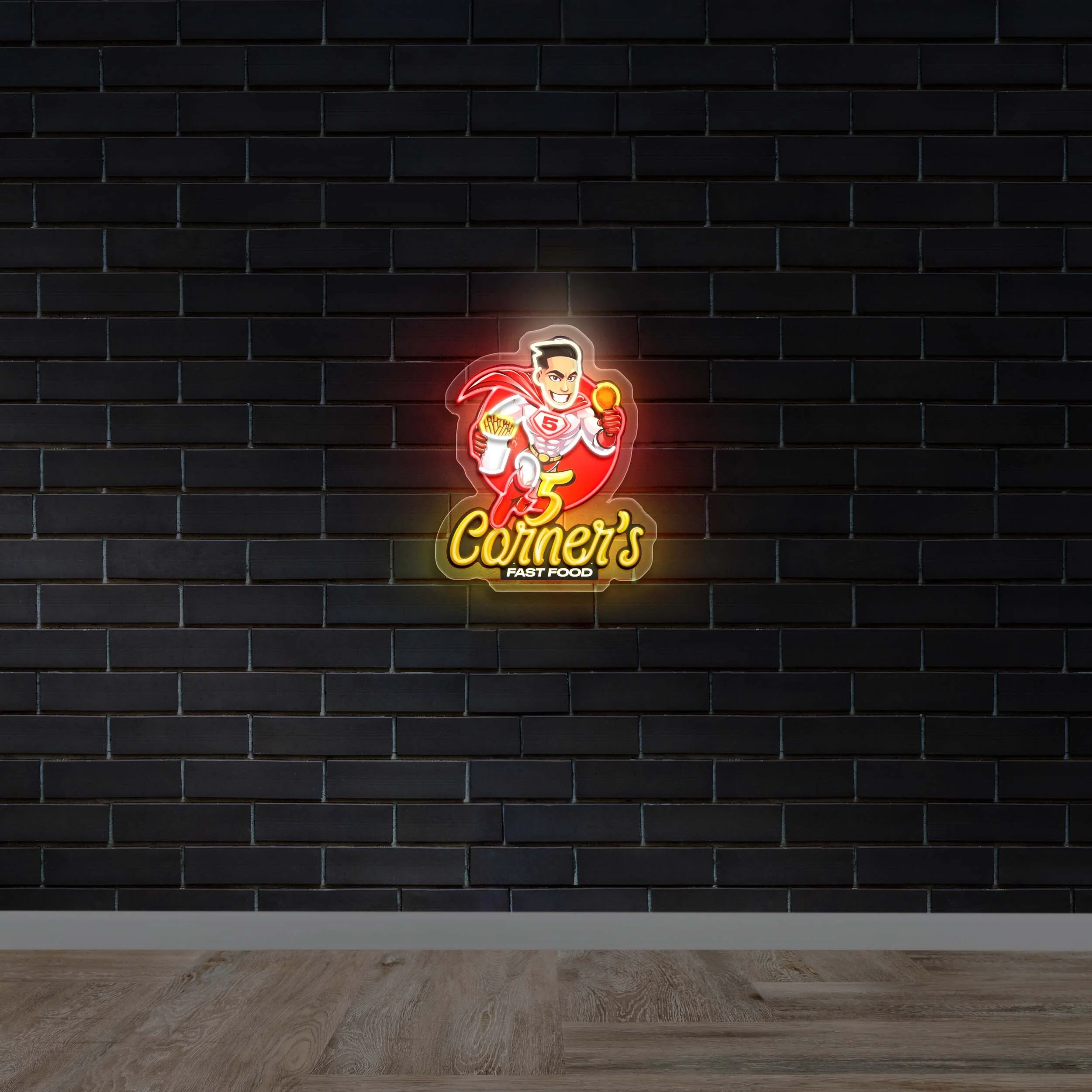 Corner’s Fast Food - Premium Neon Artwork