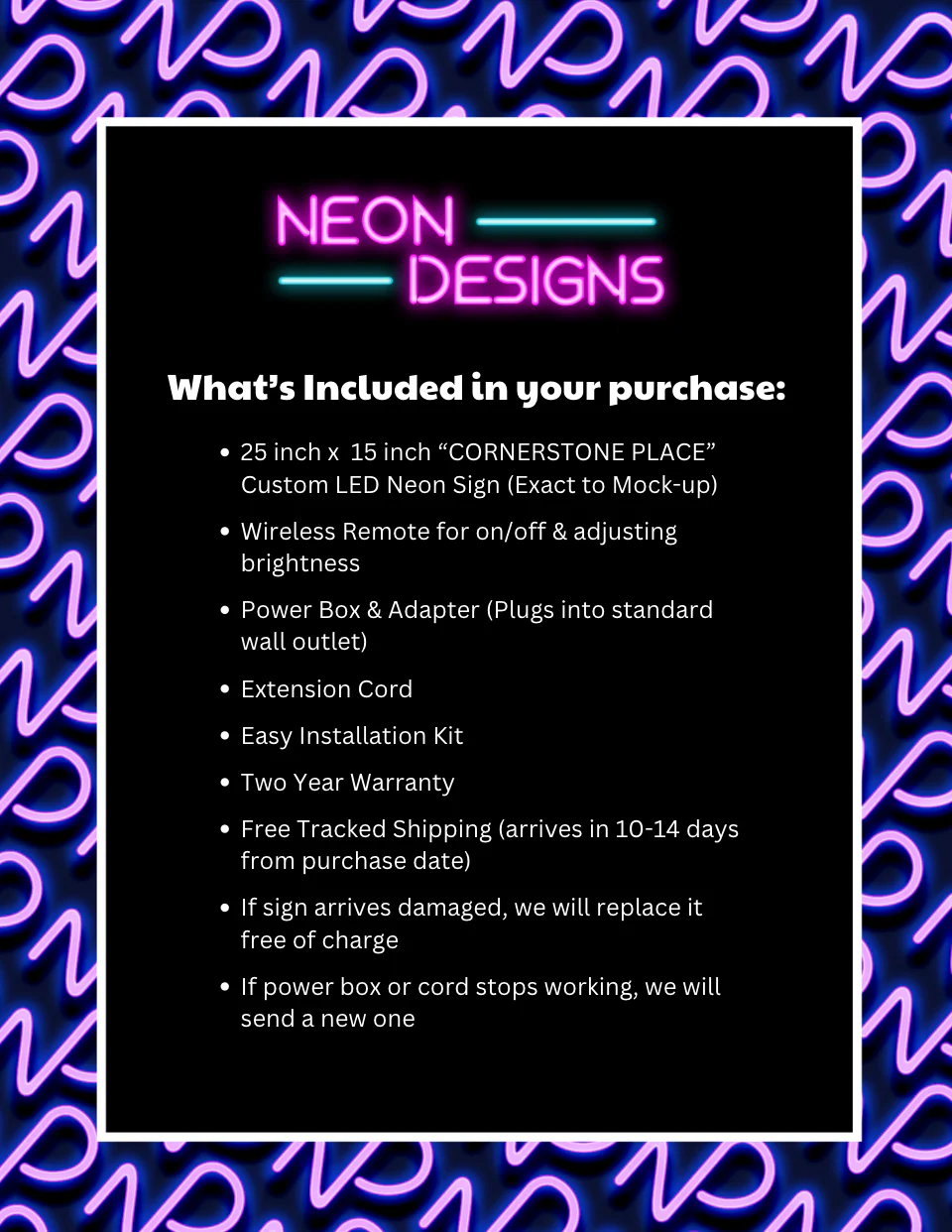 CORNERSTONE PLACE - Premium Neon Artwork - Image 2