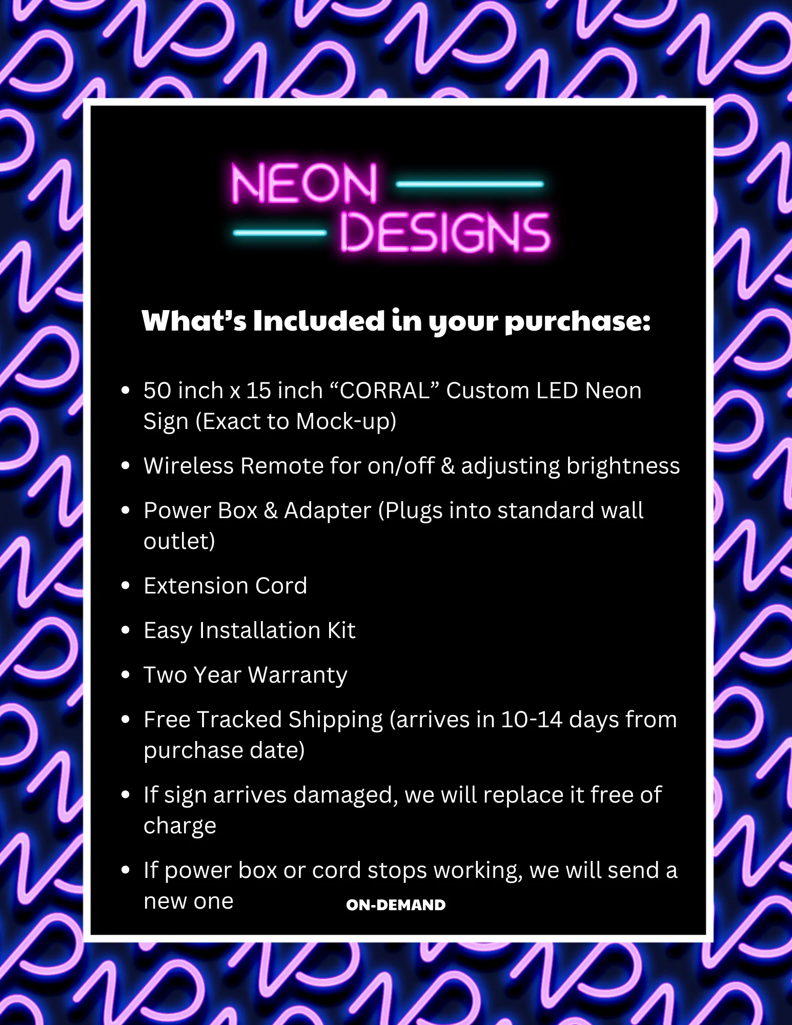 CORRAL AUTO SALES - Premium Neon Artwork - Image 2