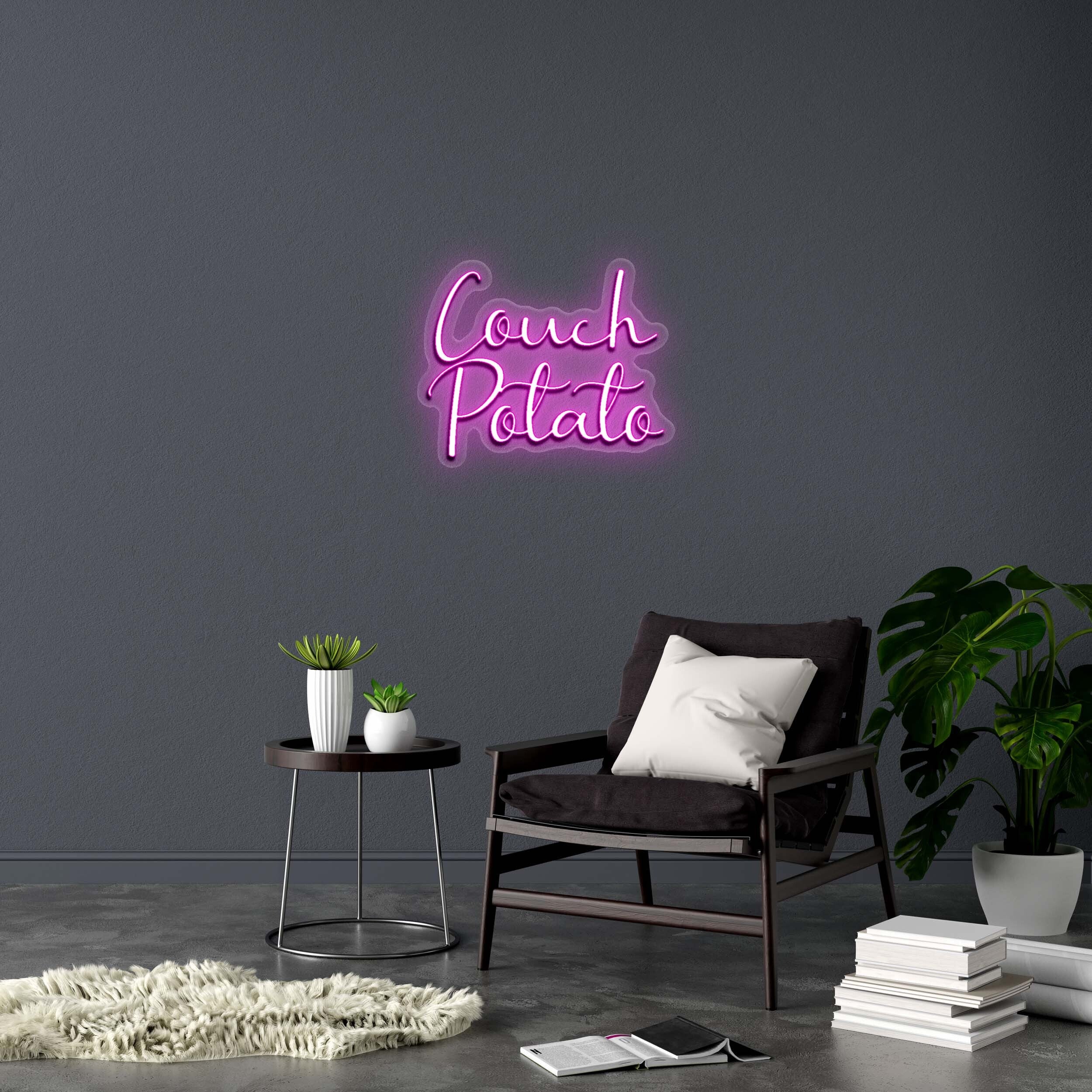 Couch Potato - Premium Neon Artwork